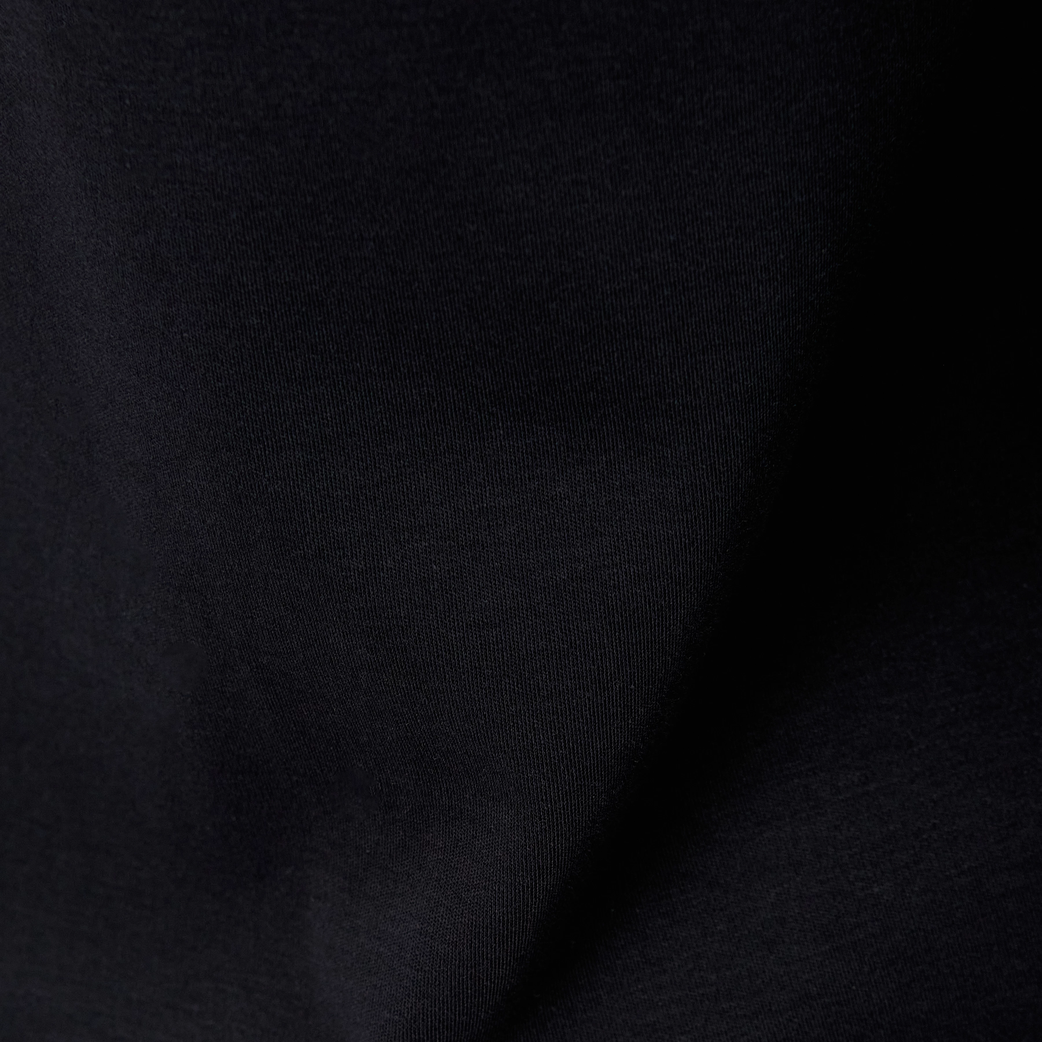 MORITZO - Long-sleeved top with stand-up collar in stretch cotton - men - black - Materialbild (B2C)
