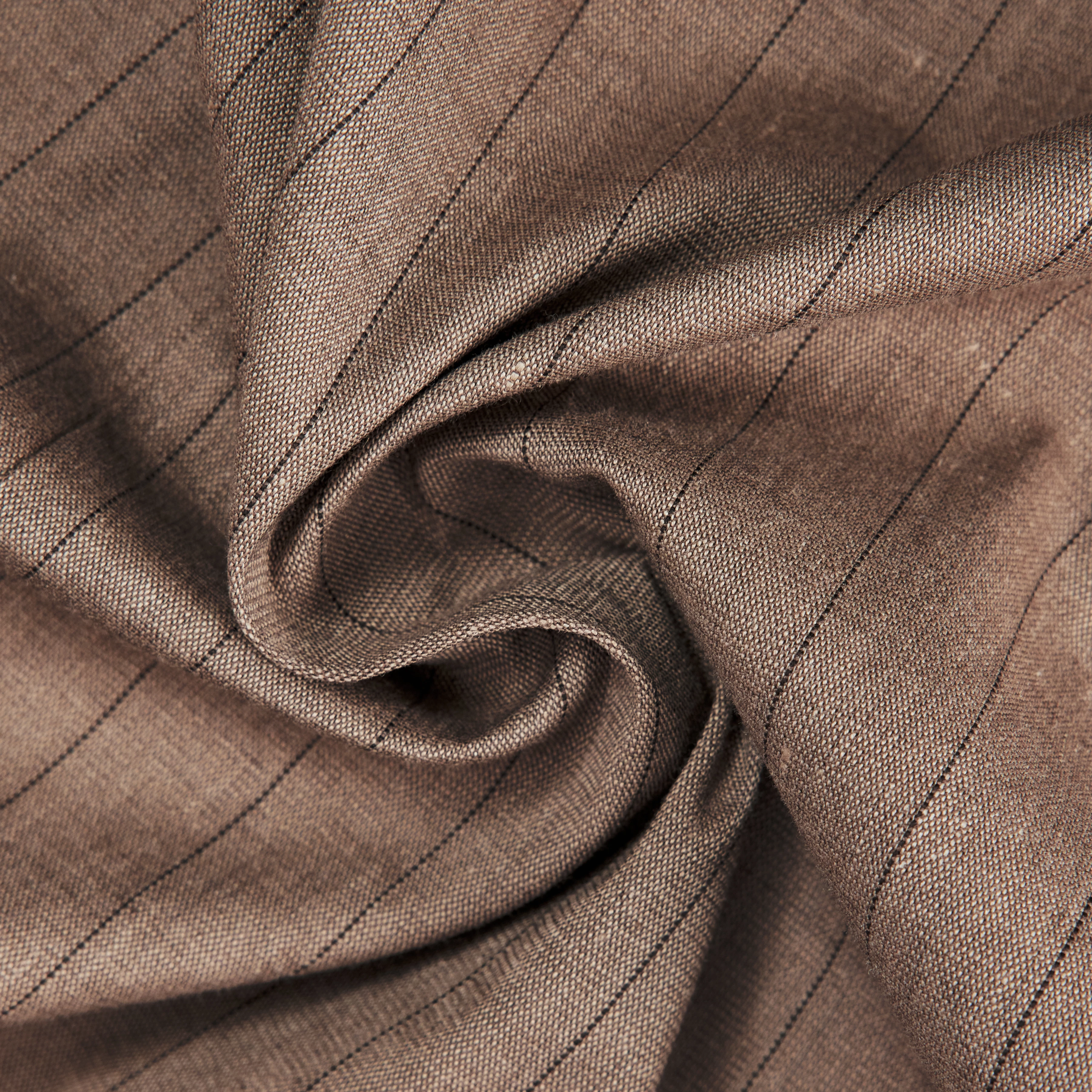 MARYKO - Pantalon tailleur en mélange lin-viscose - men - marron - Materialbild (B2C)