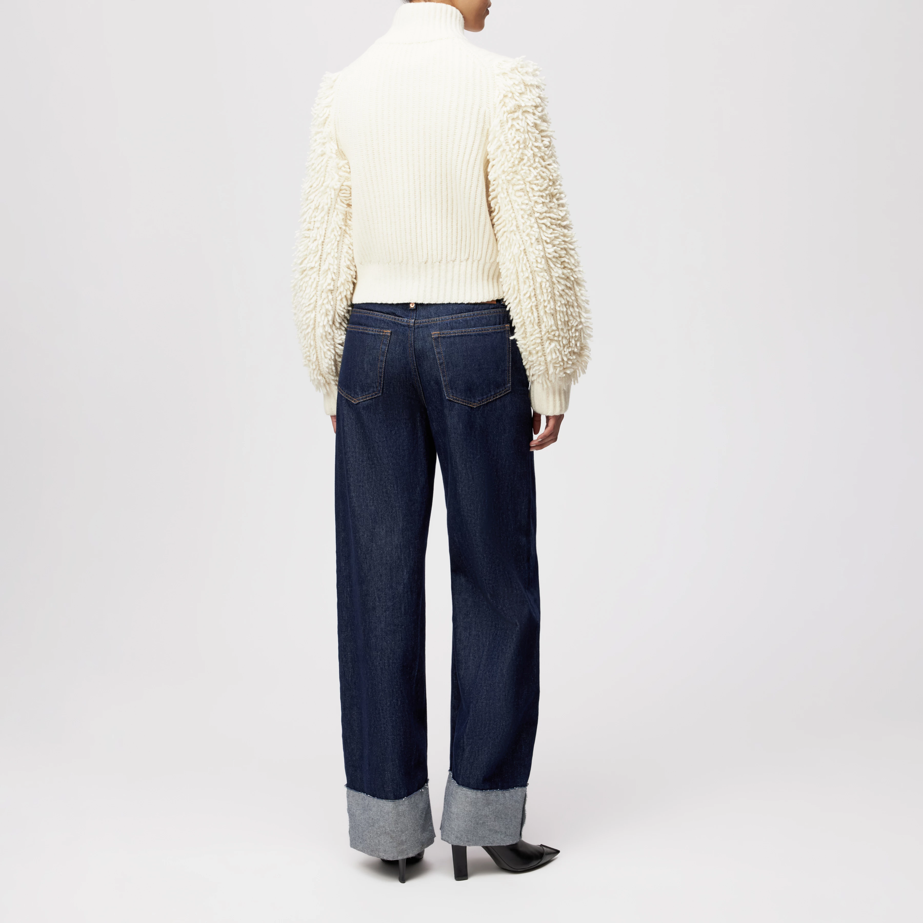 BEARANI - Cardigan in virgin wool - women - off white - Rückansicht