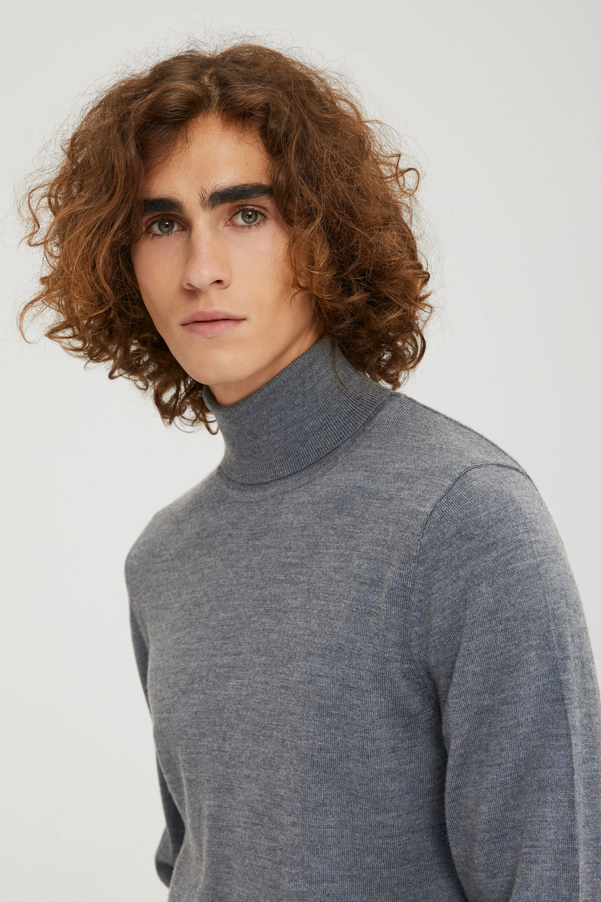 JOEY - Trui van zuiver wol - heren - grijs - Seitenansicht