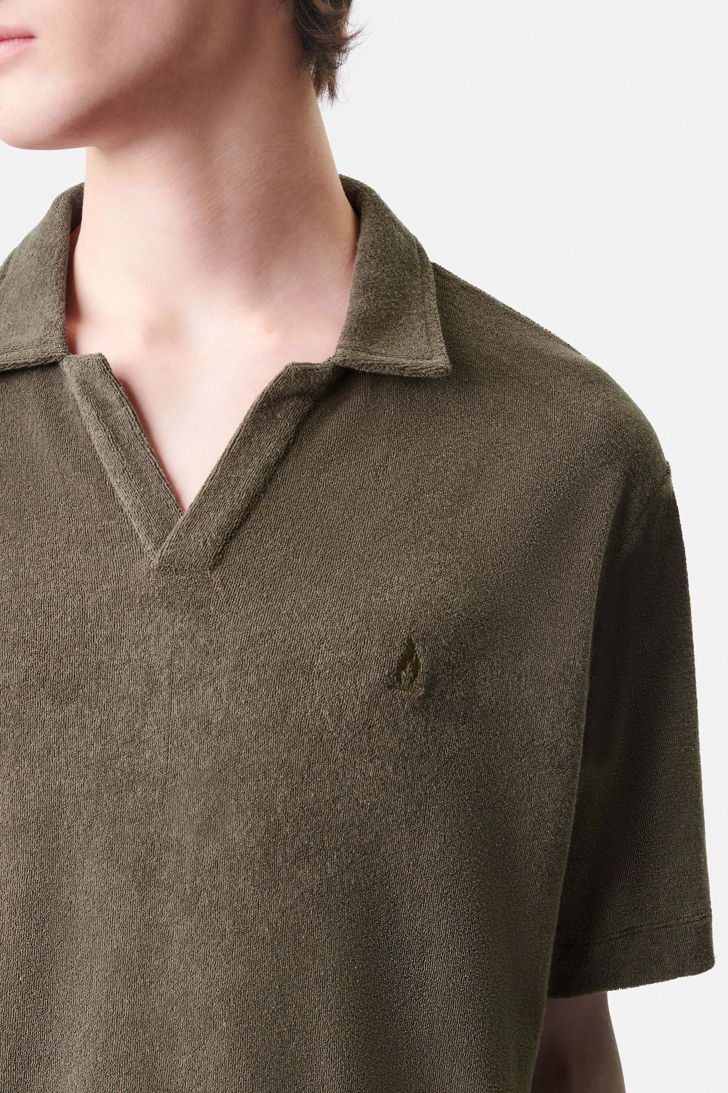 BENEDICKT - regular fit polo van katoen-viscosemix - heren - groen - Seitenansicht