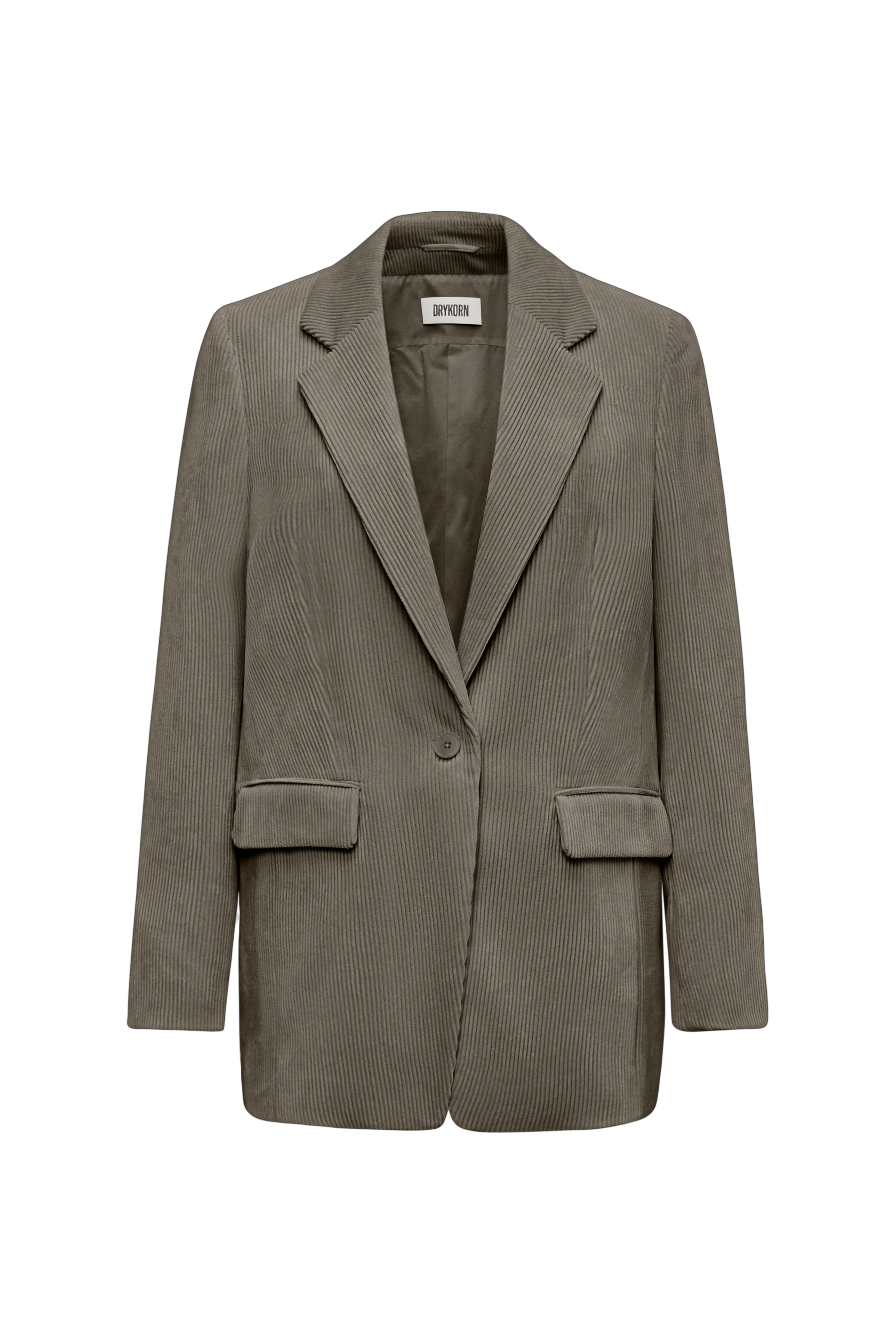 GLENDALE - Boyfriend Blazer in Cord - Damen - grau - Freisteller Frontansicht