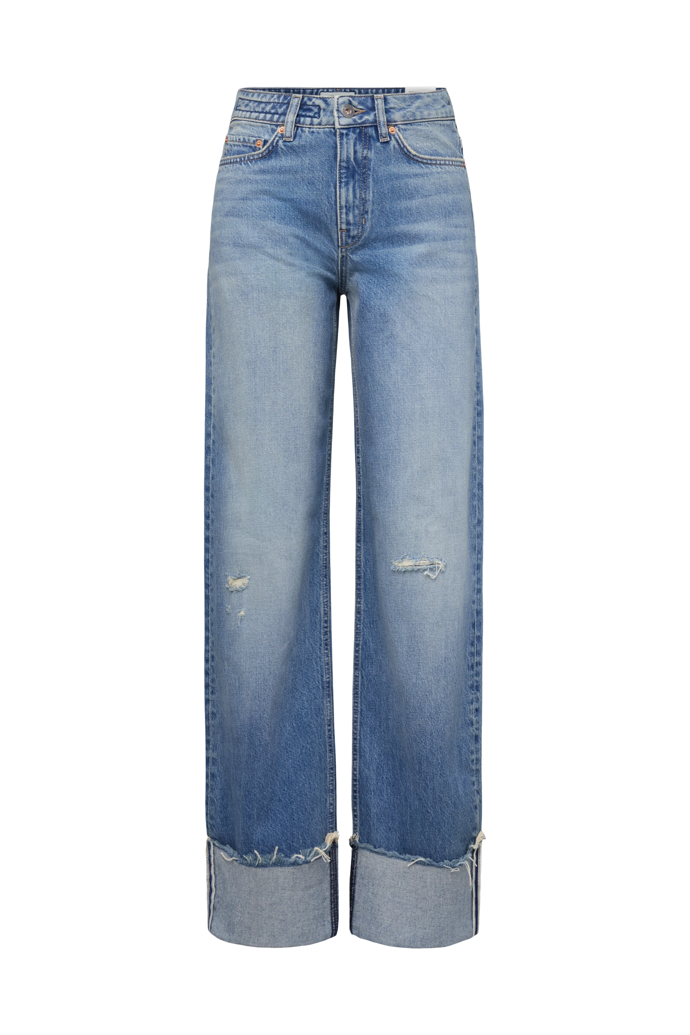 MEDLEY_2 - Mid-rise jeans in pure cotton - women - blue - Freisteller Frontansicht
