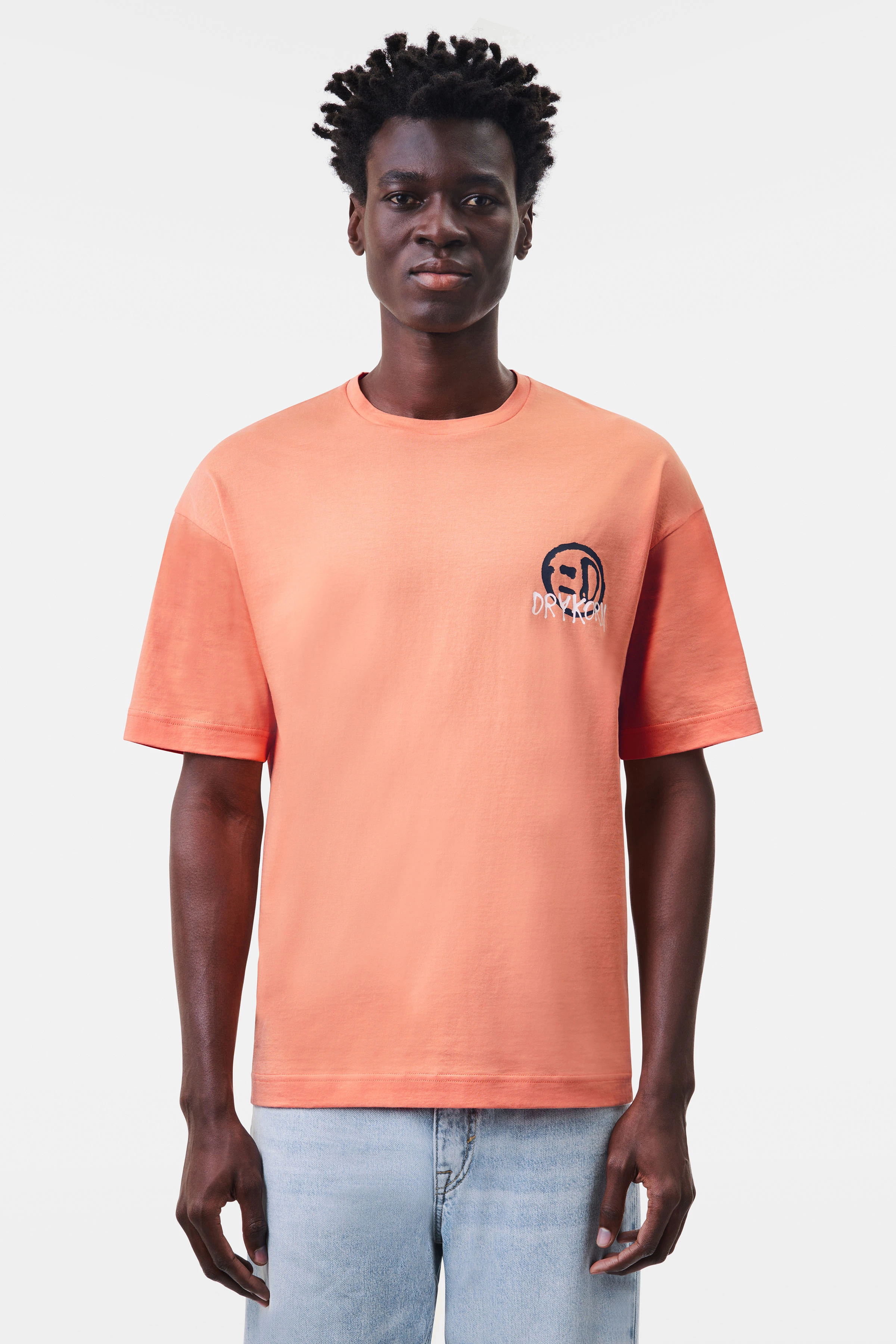 ANAYO_GD - relaxed fit t-shirt in cotton jersey - men - orange - Frontansicht
