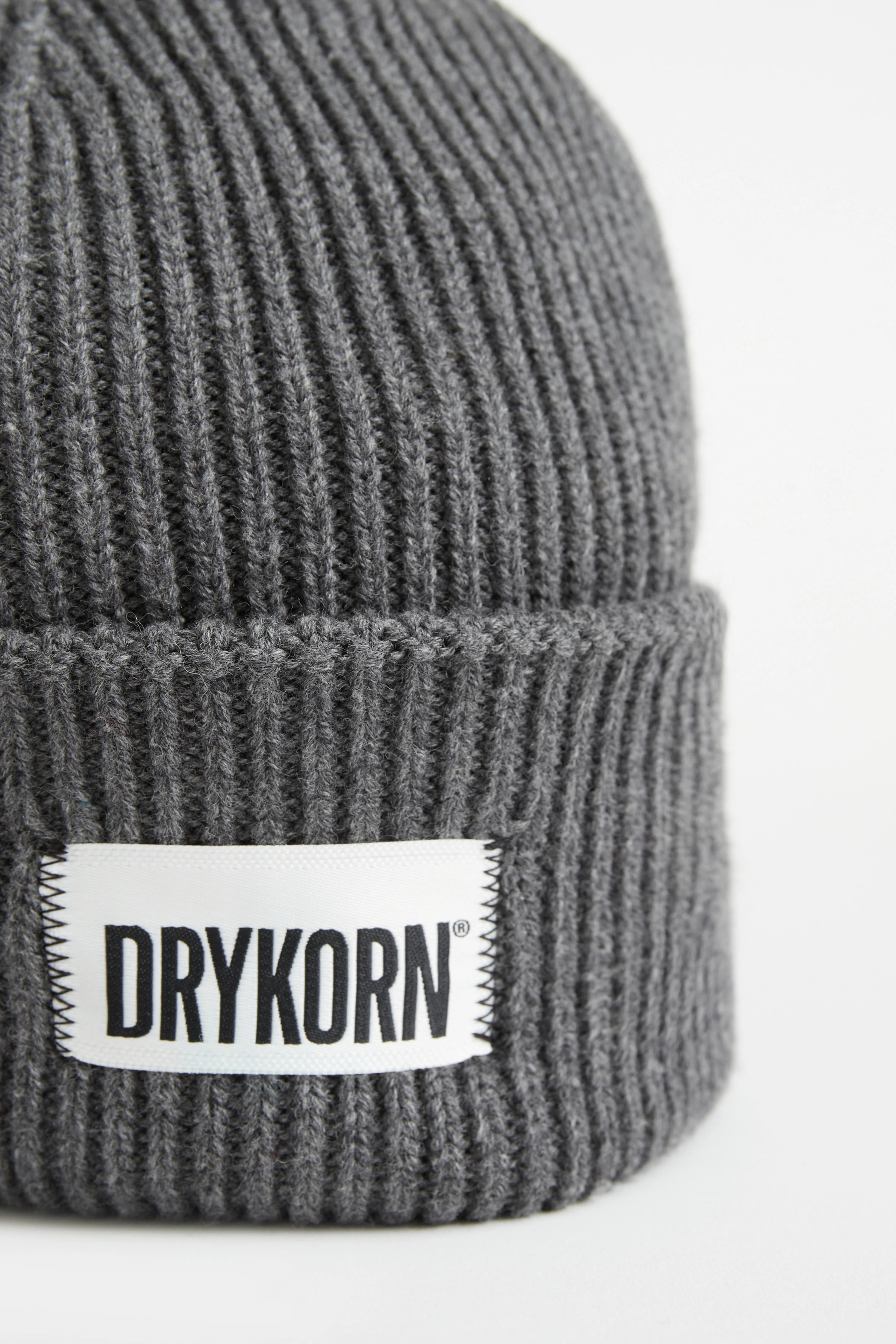 LOAH - Beanie made of cotton blend - unisex - grey - Freisteller Detailansicht