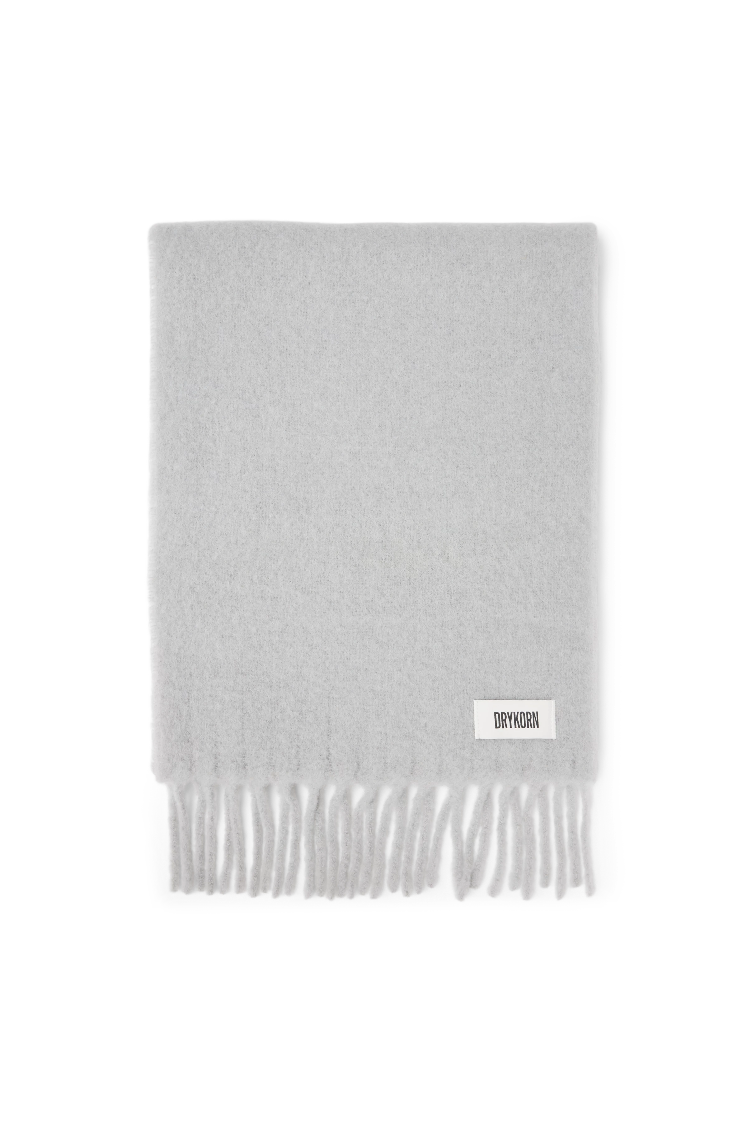 KASAY_2 - Schal in flauschigen Alpaka-Mix - Unisex - grau - Freisteller Frontansicht