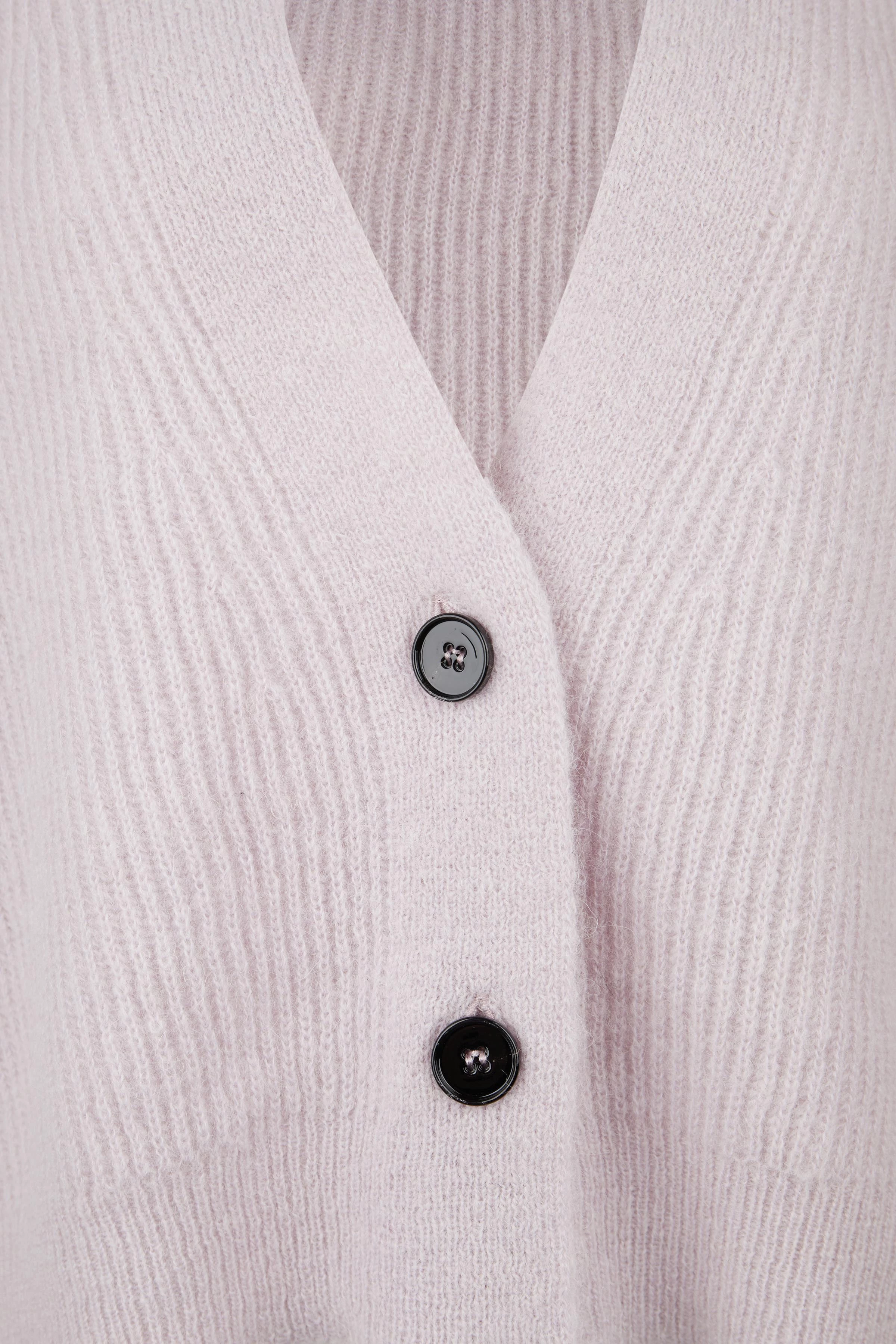 SONTJE - Strickjacke in Alpaka-Woll-Mix - Damen - lila - Freisteller Detailansicht