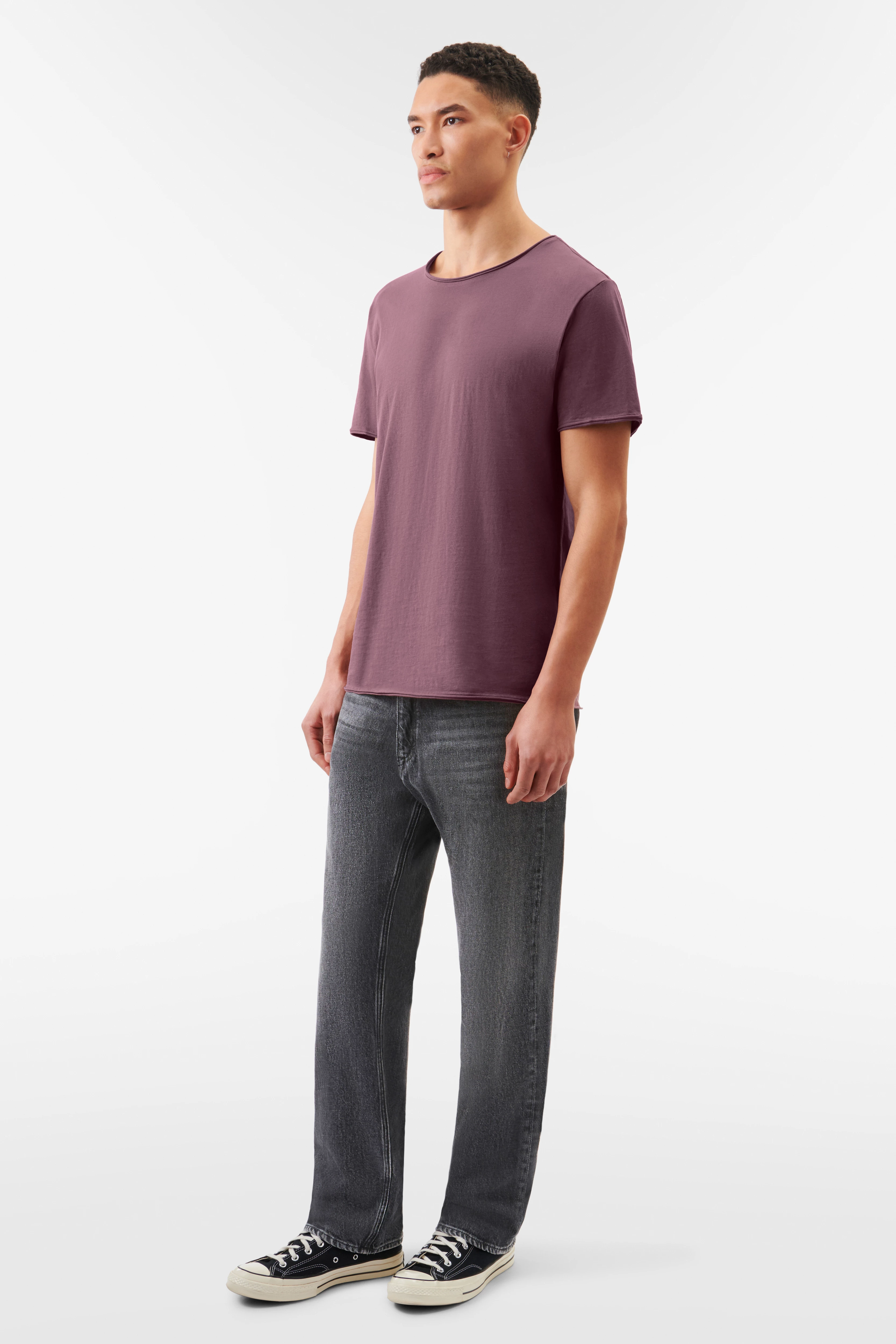 KENDRICK - loose t-shirt in cotton - men - purple - Freisteller Platzhalter