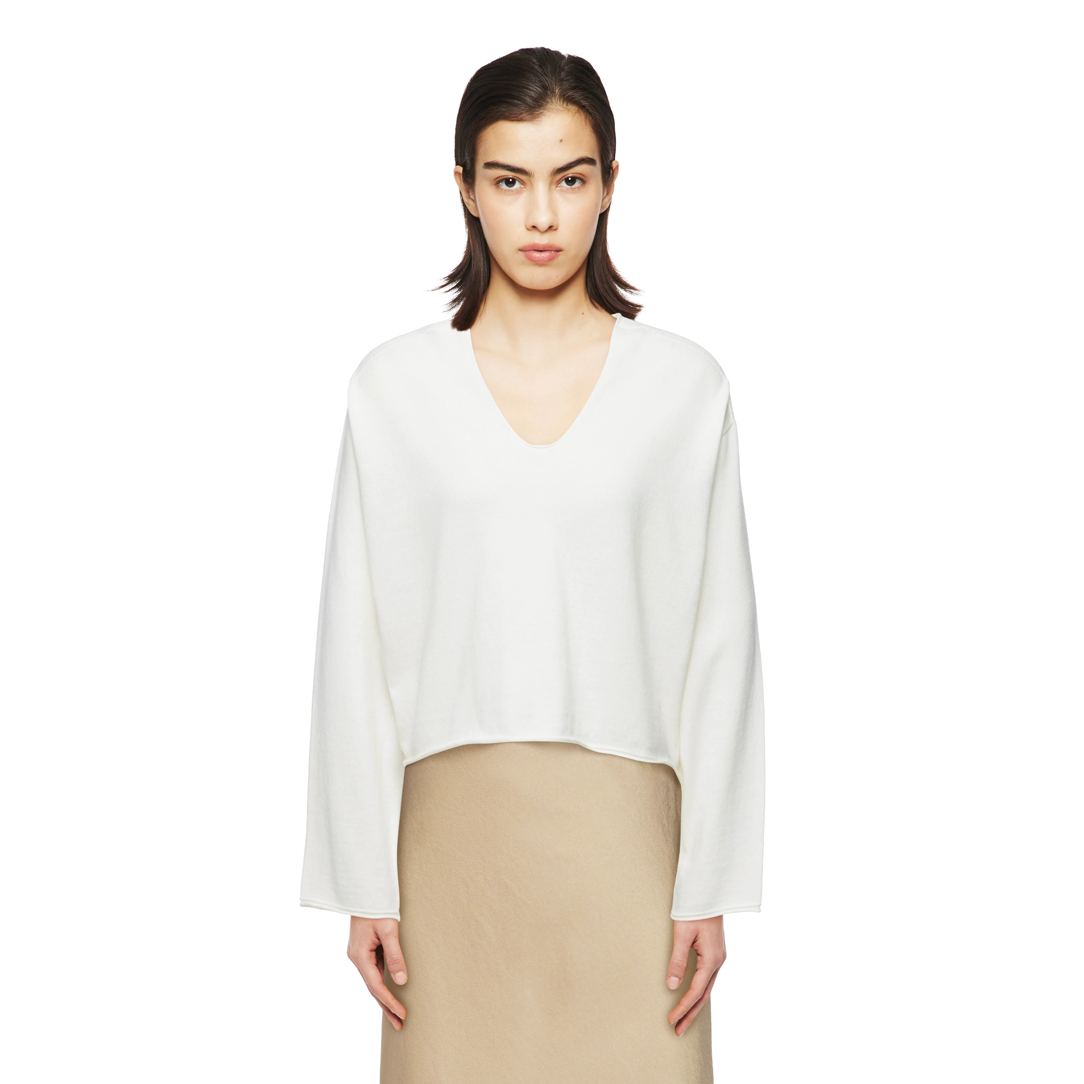 SOMAIJA - Oversized jumper in cotton-cashmere - women - off white - Frontansicht