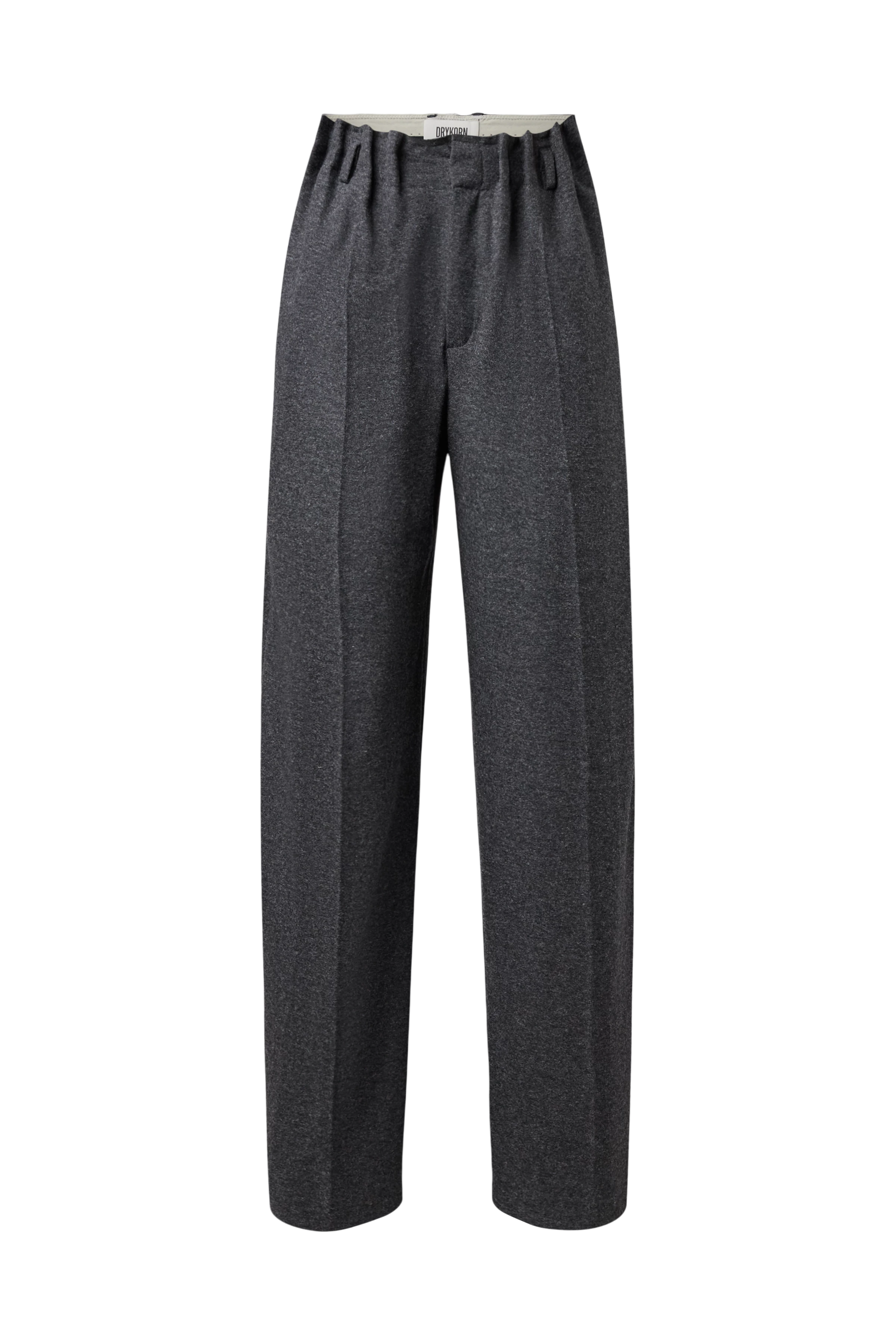 ELIDE - Wide pleat-front wool blend jersey trousers - women - grey - Freisteller Frontansicht