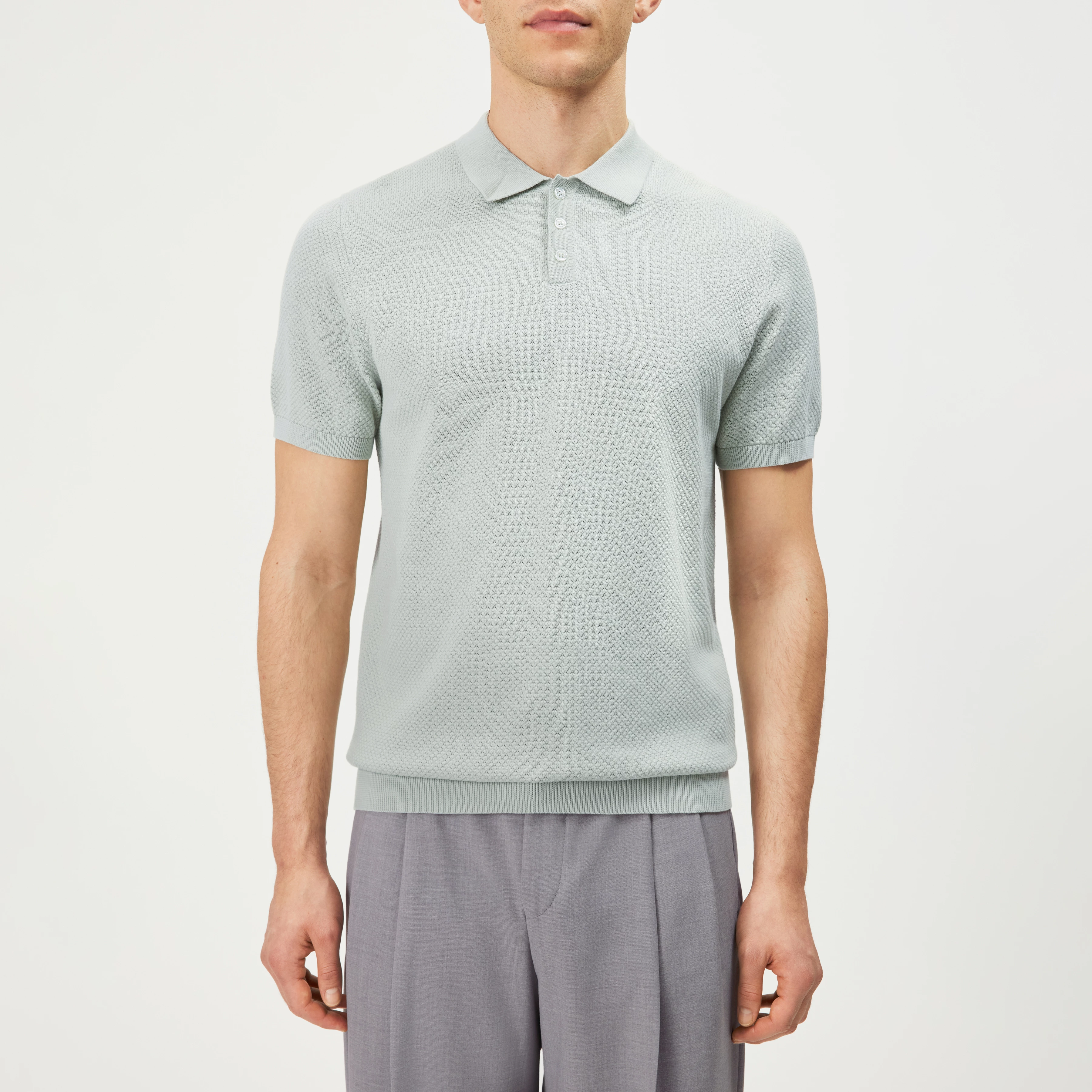 TRITON - Polo en coton - men - vert - Frontansicht