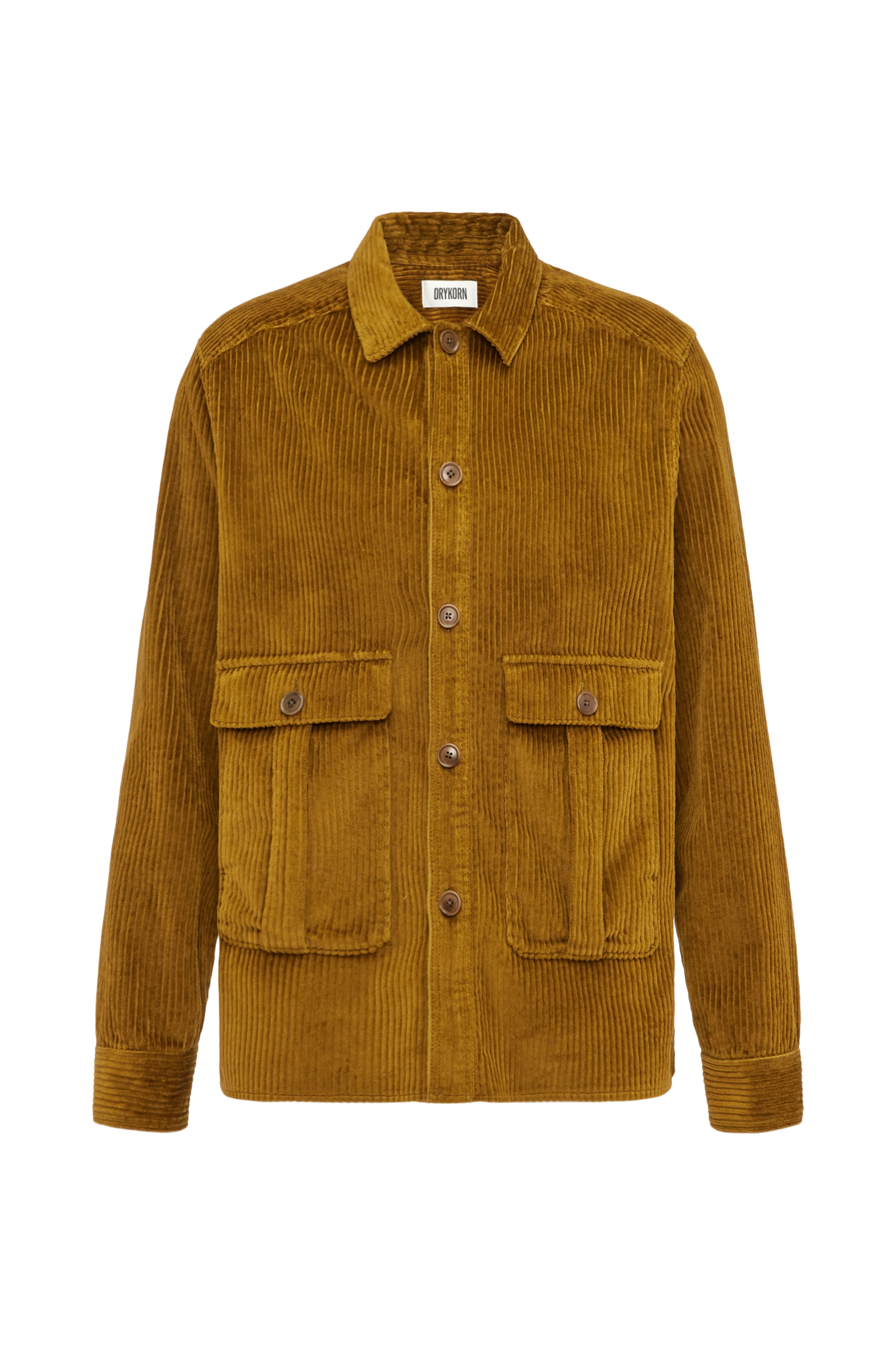 LIEWA - Overshirt in cotton wide corduroy - men - yellow - Freisteller Frontansicht