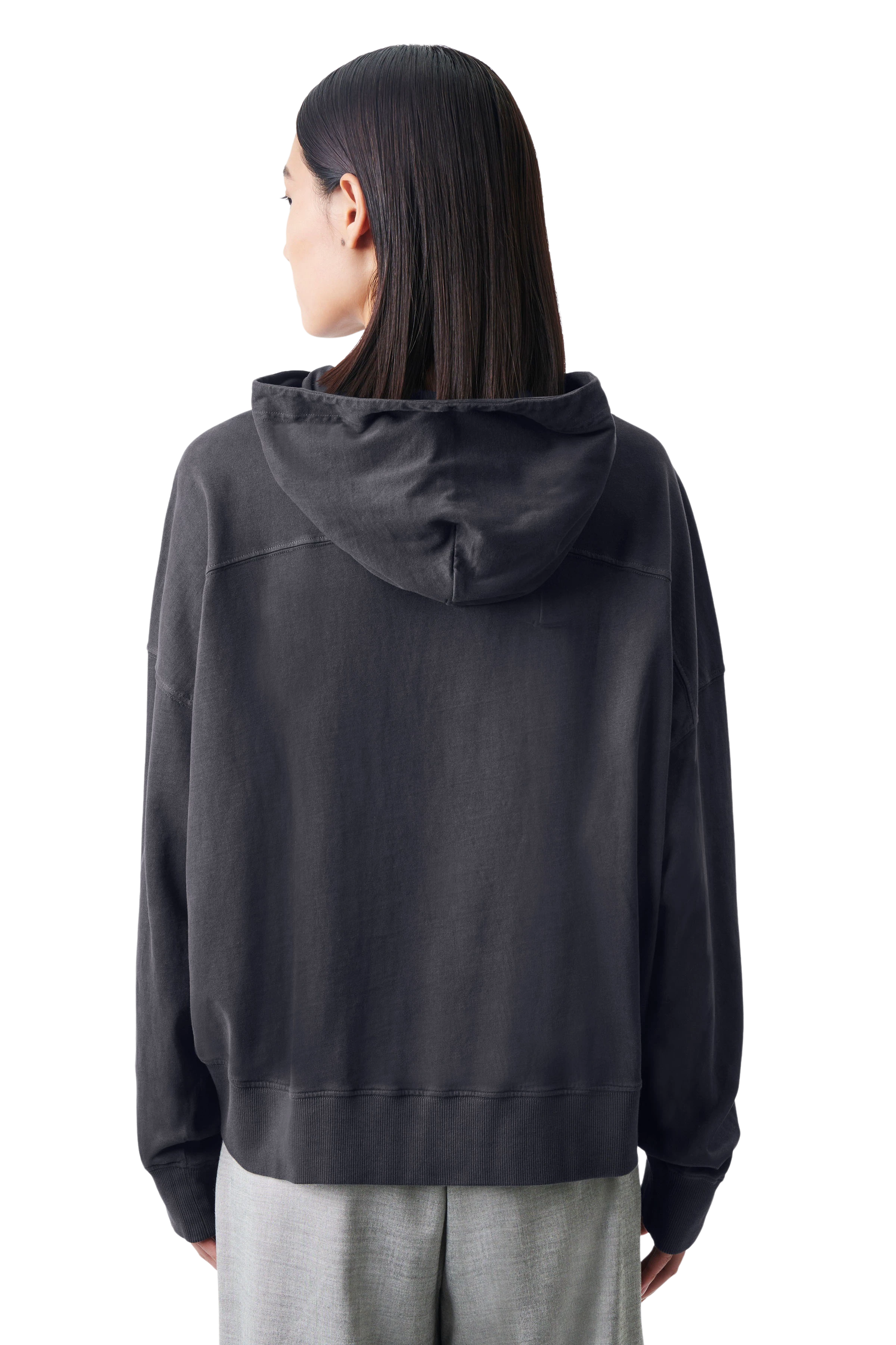 LILLEKA - Oversized Hoodie in Relaxed Fit in weichem Jersey - Damen - schwarz - Rückansicht
