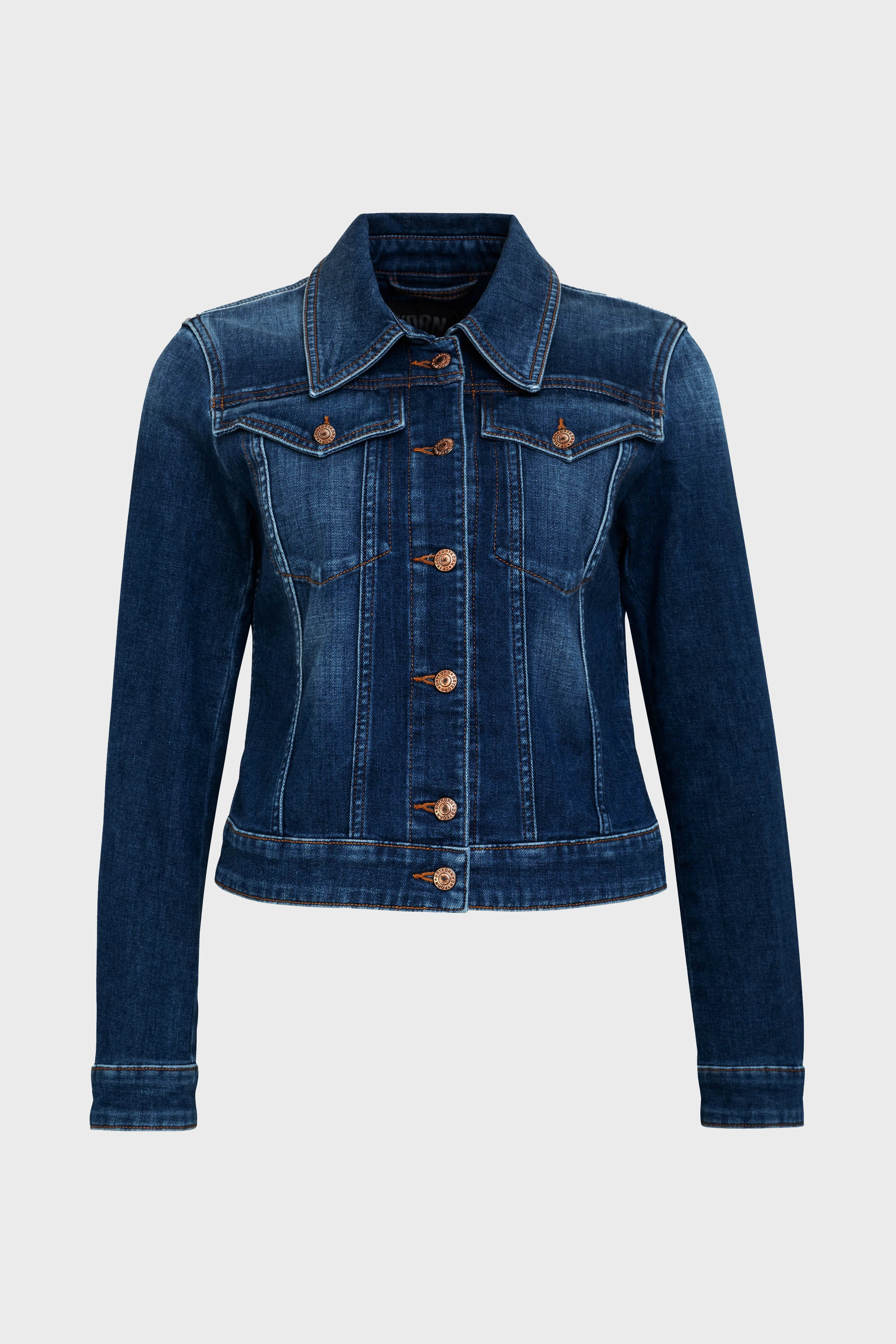 SOMERTON - authentische Jeansjacke - Damen - blau - Freisteller Frontansicht