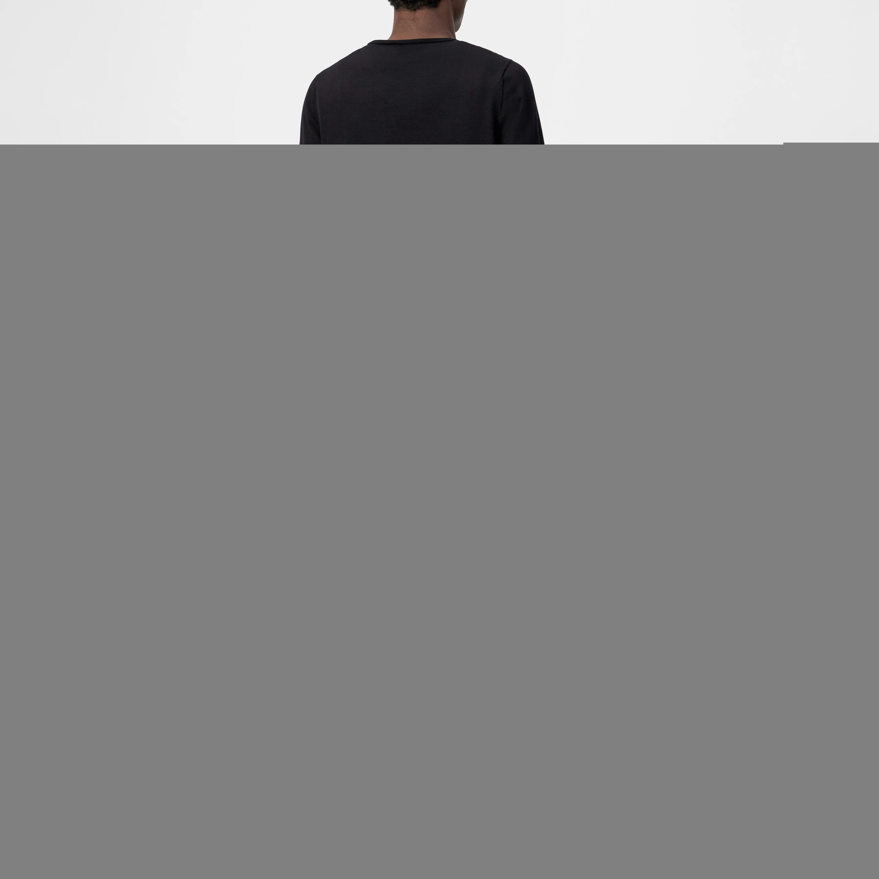 RIKONO - Knitted jumper in clean cotton - men - Natural Aluminium - Rückansicht