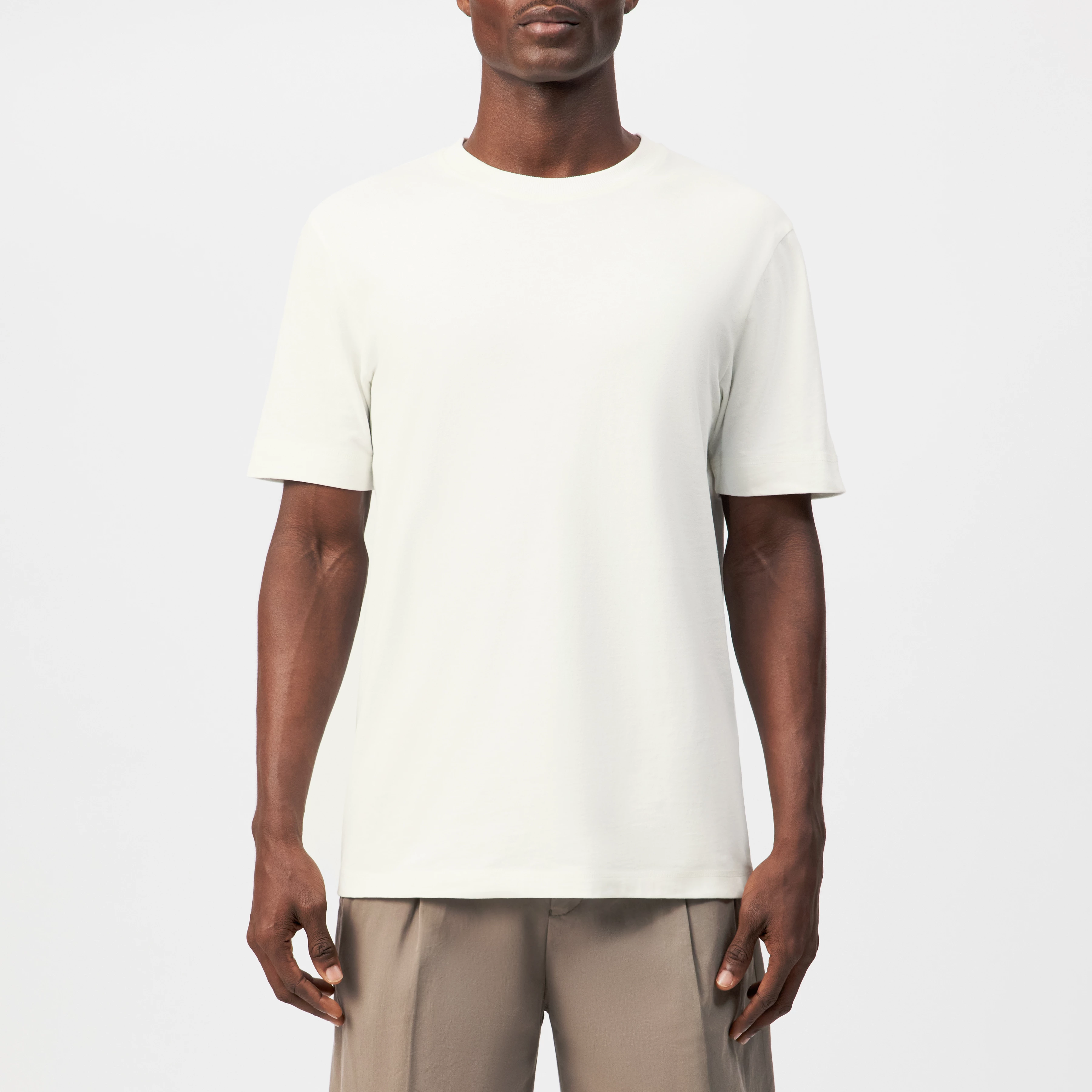 RAPHAEL - T-Shirt in gewaschener Optik - Herren - off white - Frontansicht