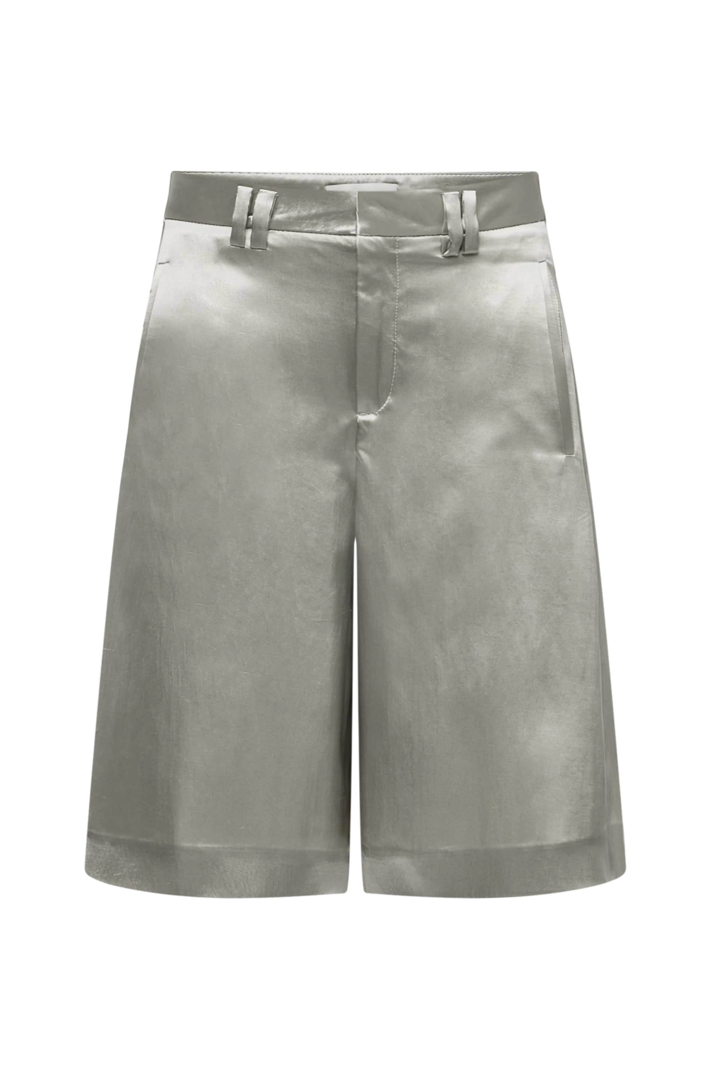 TERRIFY - Bermuda shorts in satin - women - beige - Freisteller Frontansicht