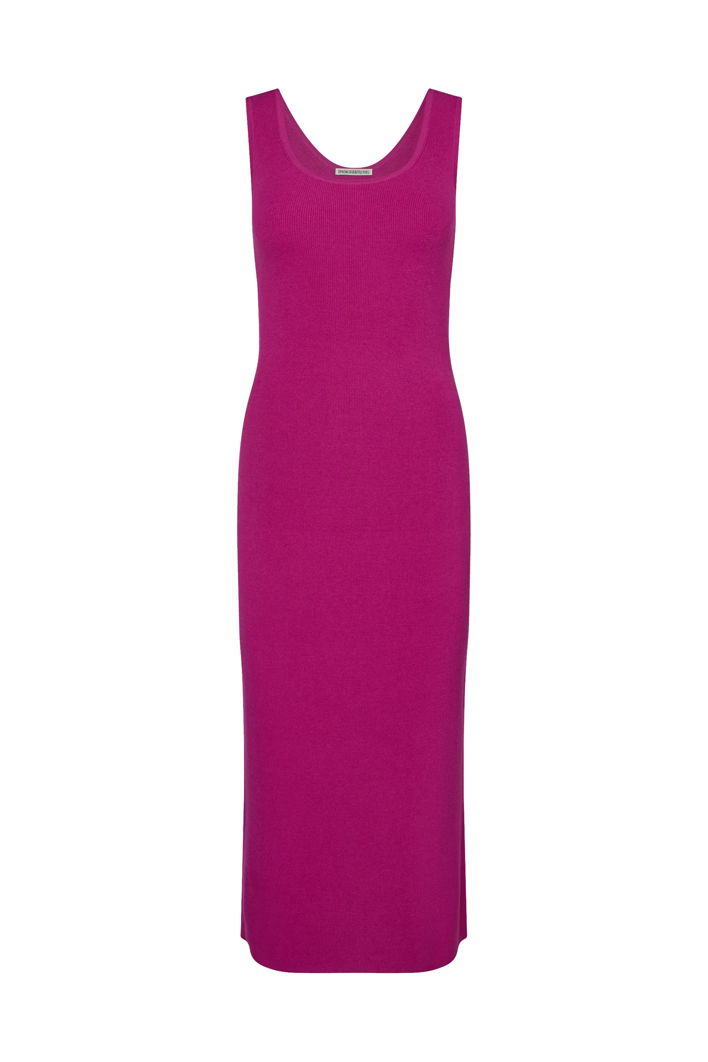 SEVERE - Gebreide midi-jurk van zachte viscose - dames - purper - Freisteller Frontansicht