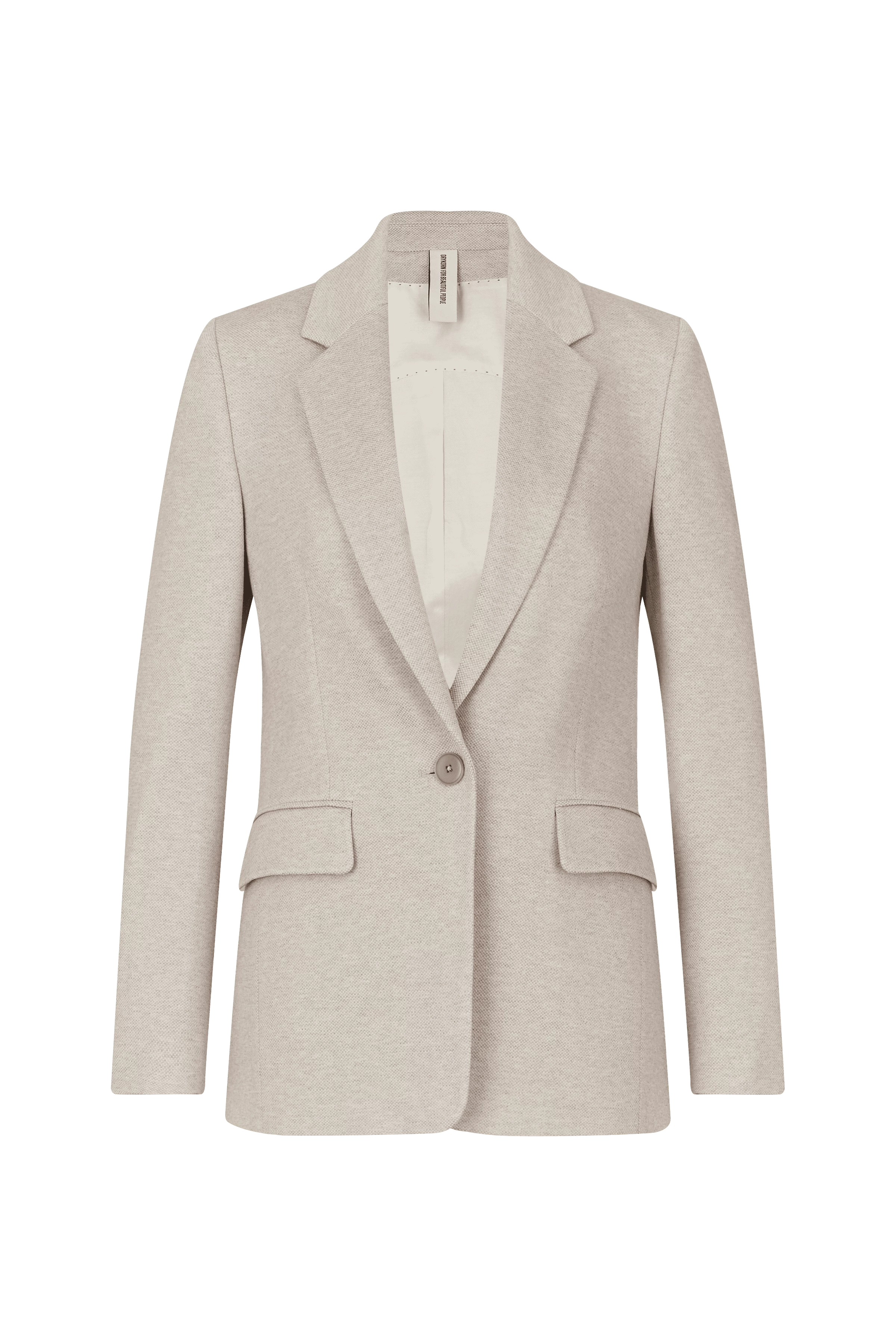 ATLIN_2 - Einknopf-Blazer in Jersey - Damen - beige - Freisteller Frontansicht