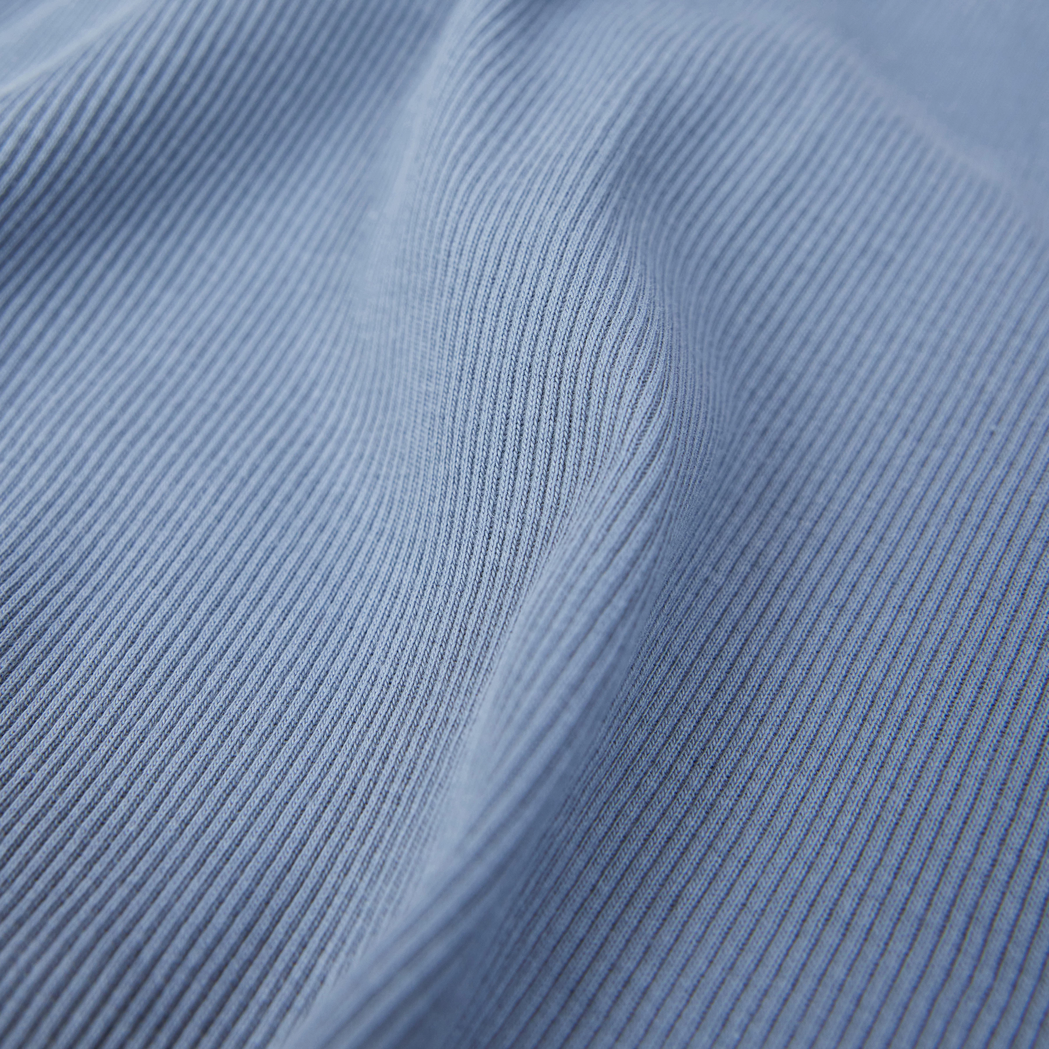 OLINA - Tanktop mit Rundhals in Baumwoll-Rippe - Damen - blau - Materialbild (B2C)