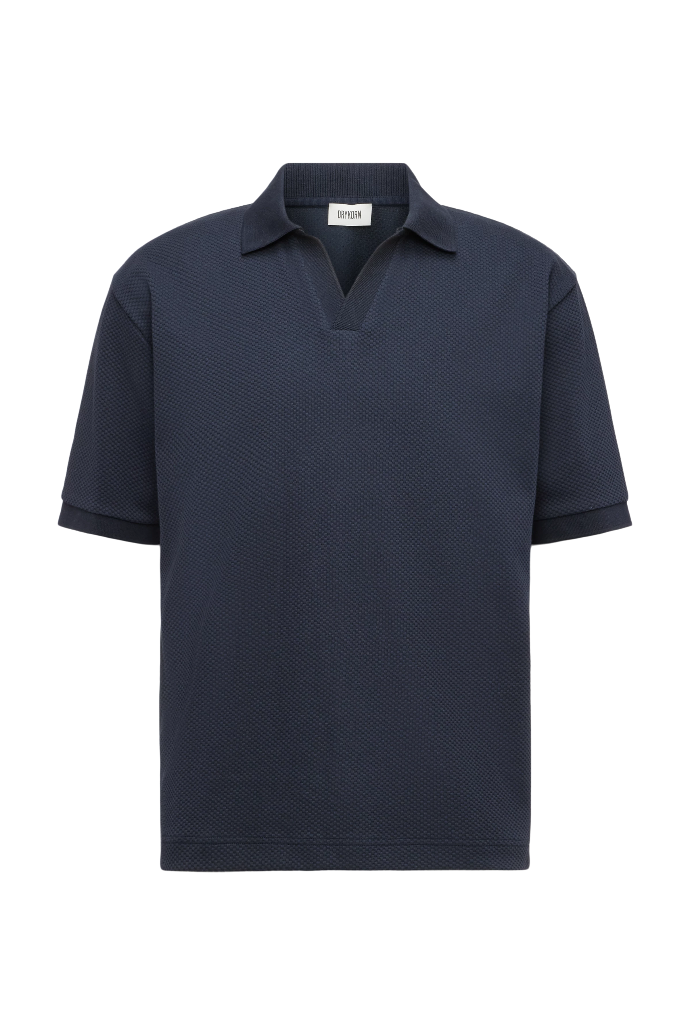 ACAYO - Casual polo in katoenmix - heren - blauw - Freisteller Frontansicht