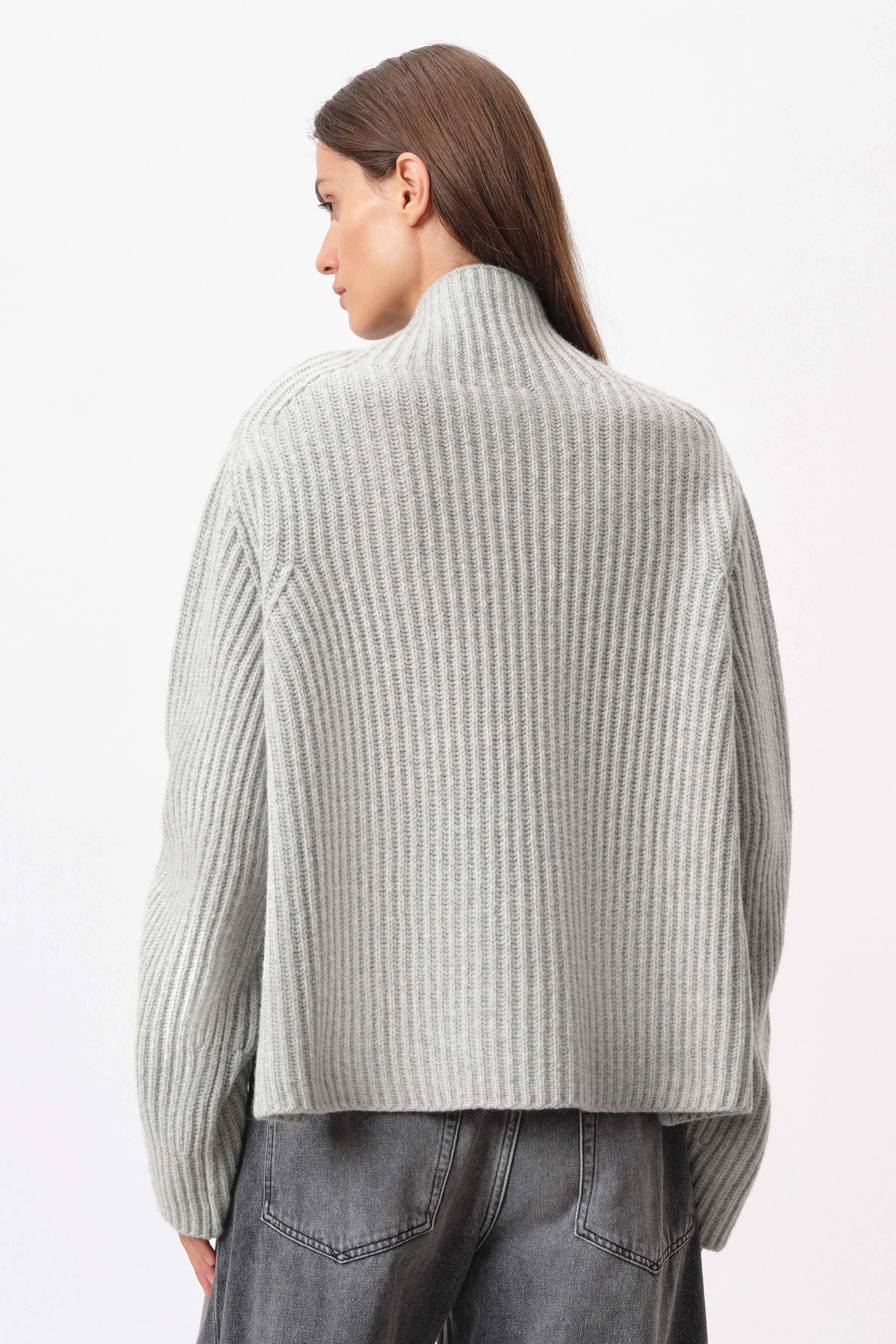 VARISA_2 - Coltrui in scheerwol - dames - grijs - Rückansicht