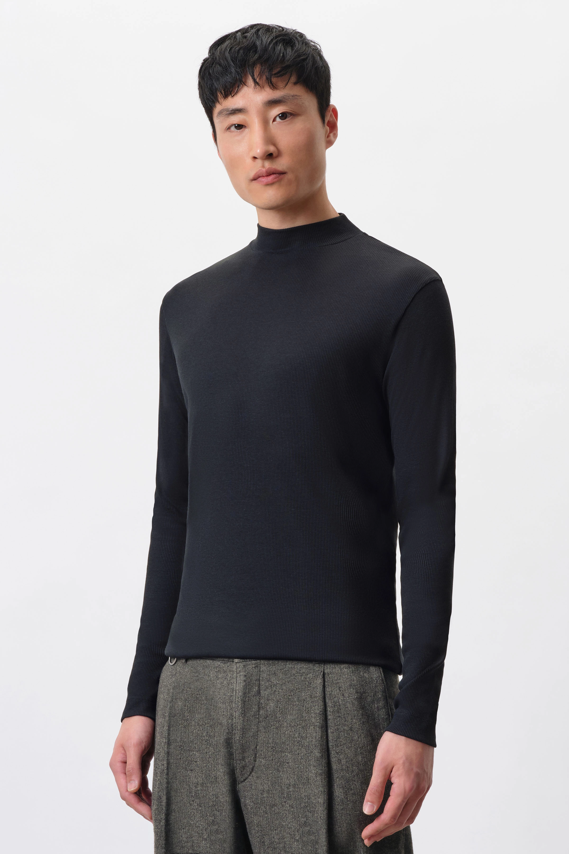 MORITZ - sweatshirt with stand-up collar in lyocell-mix - men - blue - Frontansicht
