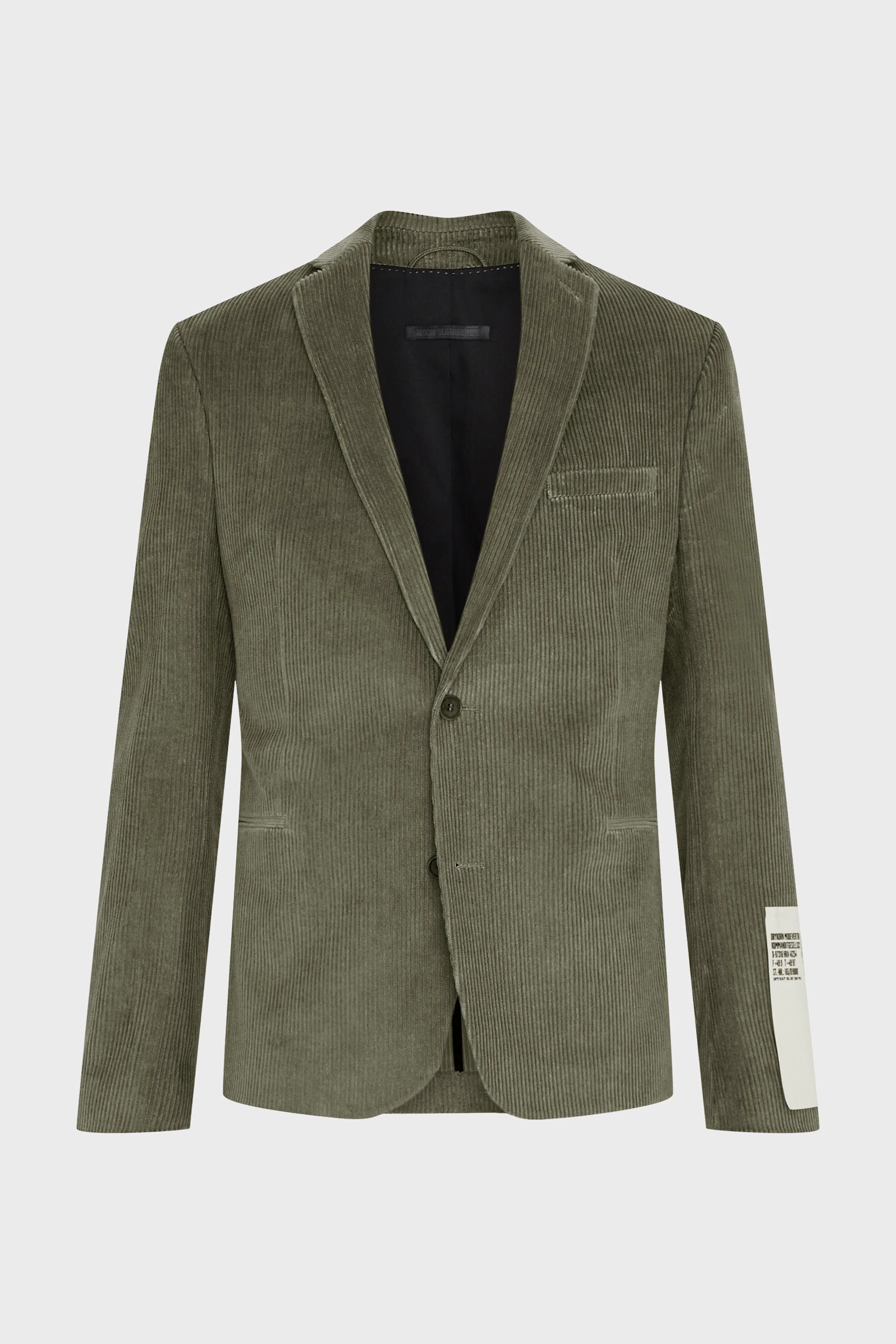 HORLEY - Slim Fit Sakko mit fallendem Revers in Cord - Herren - grün - Freisteller Frontansicht