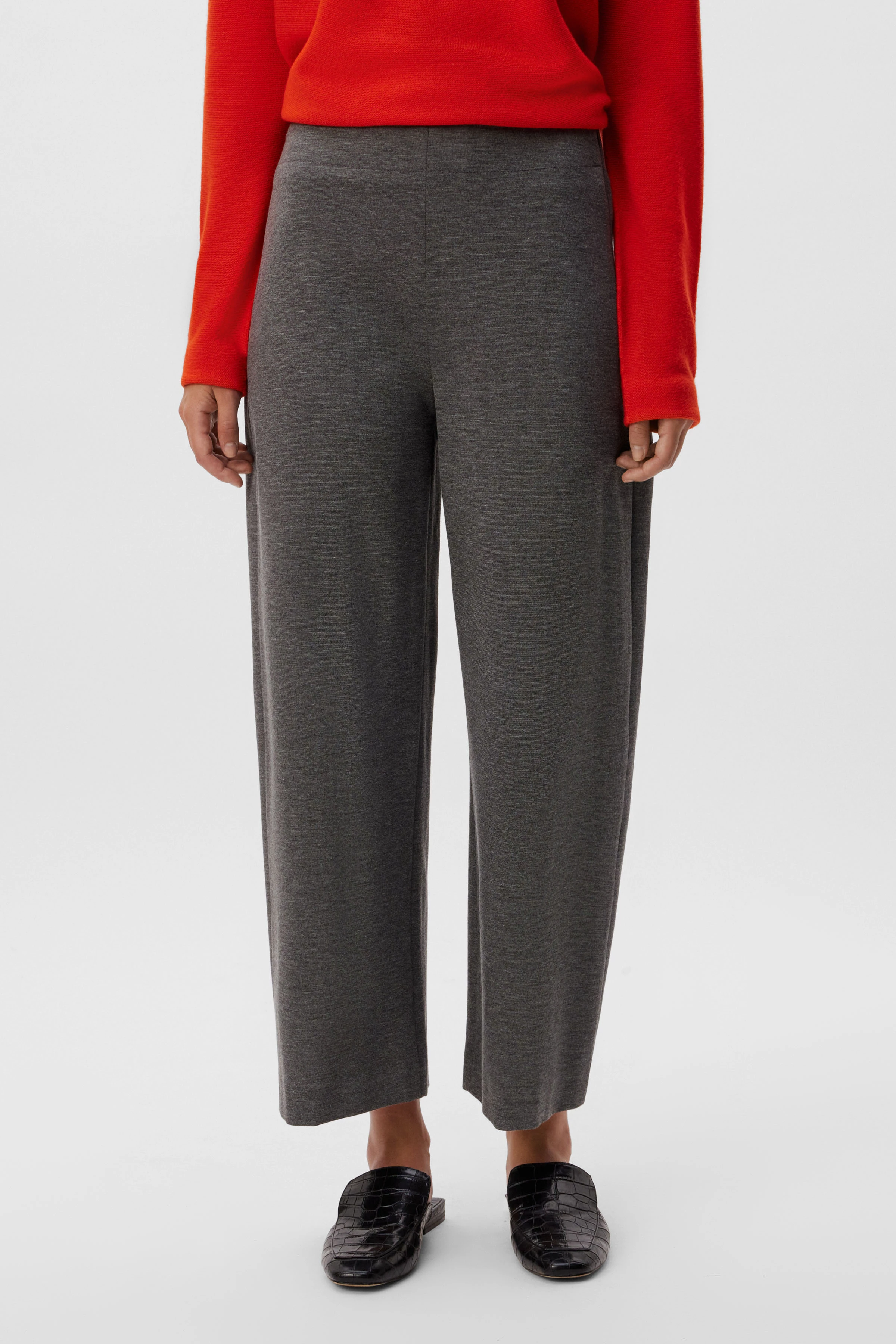 SEAL - jersey trousers with barrel leg - women - grey - Frontansicht