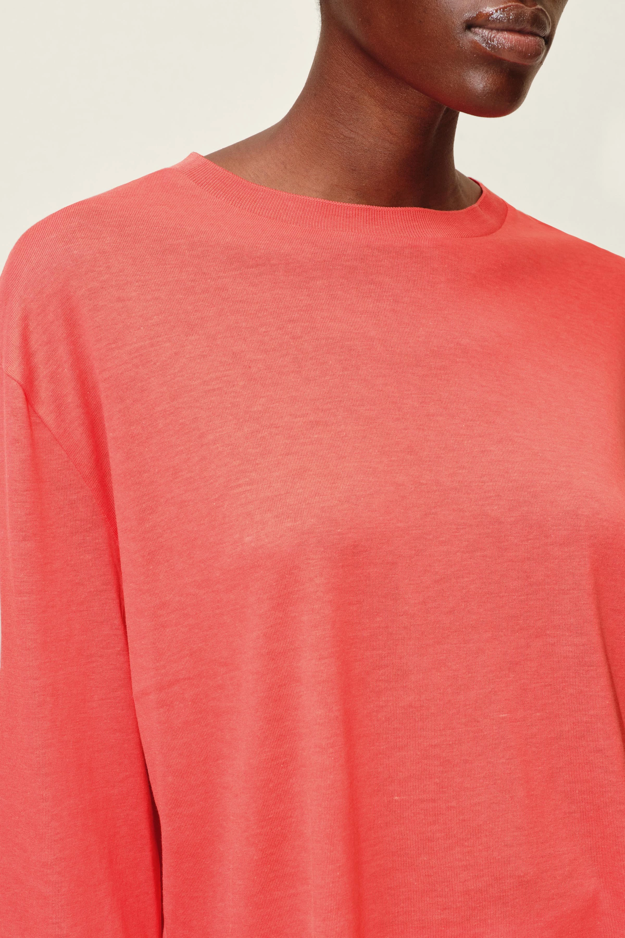 ILMARA - Longsleeve mit Rundhals - Damen - orange - Seitenansicht