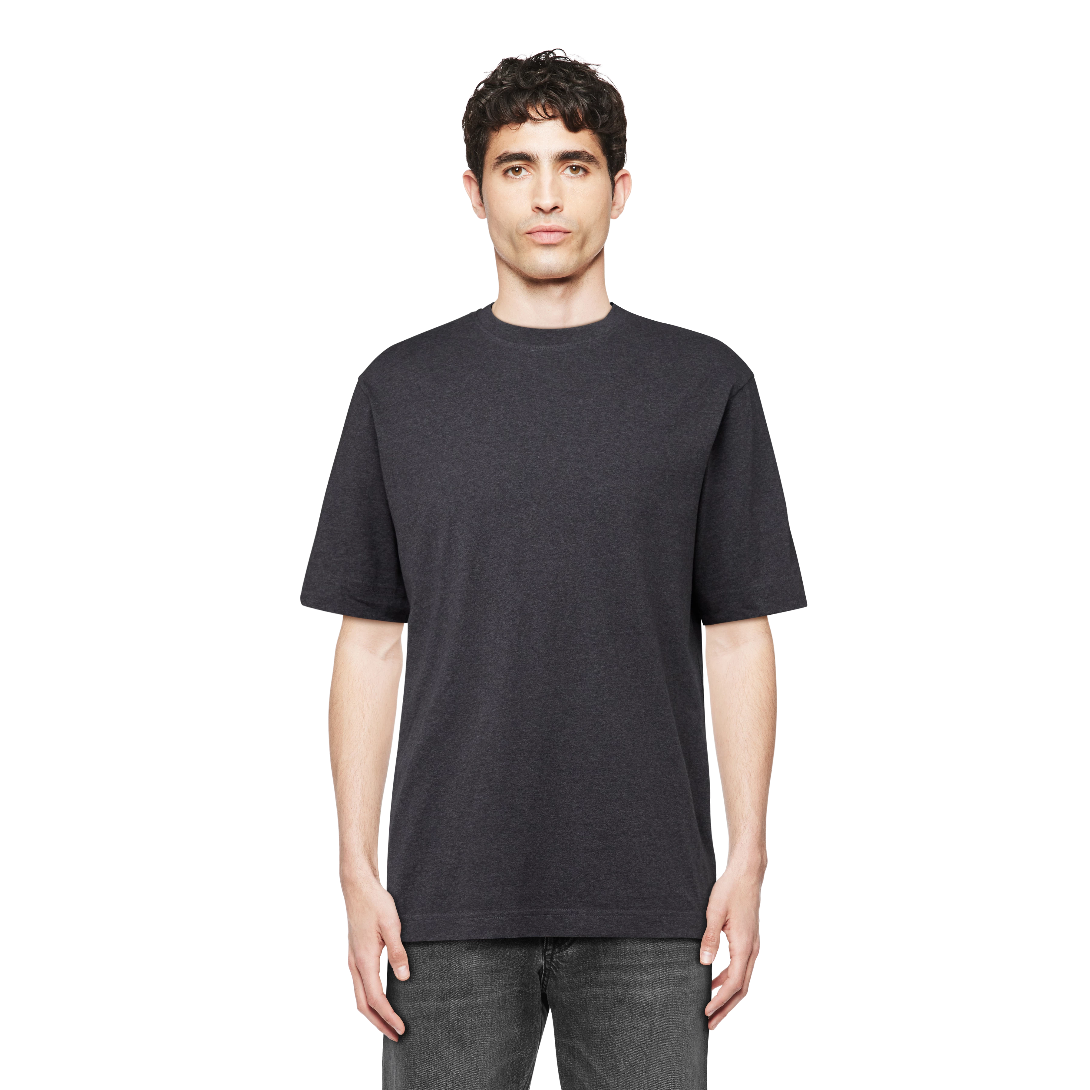 RAPHAEL - T-Shirt in reiner Baumwolle - Herren - grau - Frontansicht