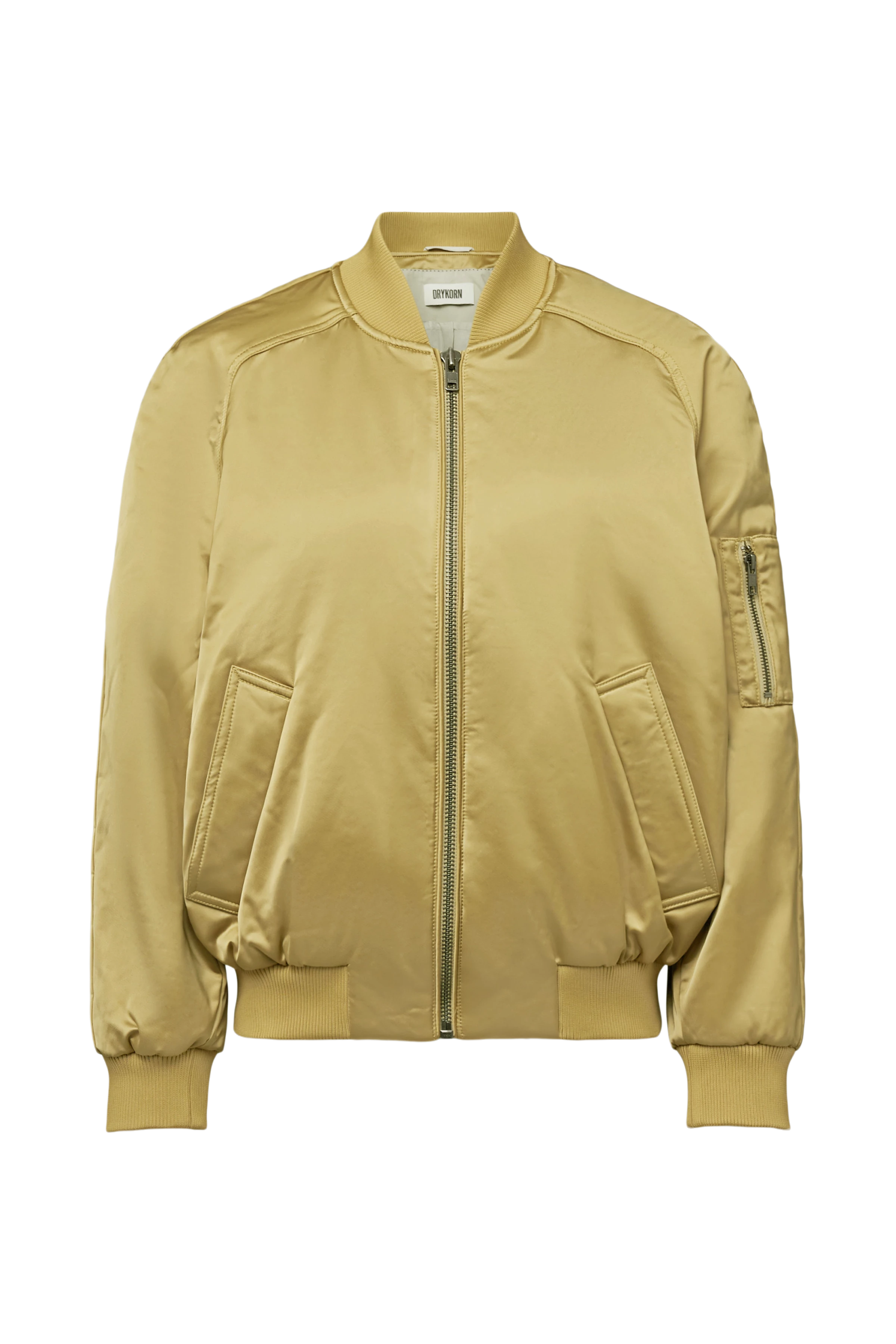 BRAYS - Classic satin-look bomber jacket - women - brown - Freisteller Frontansicht