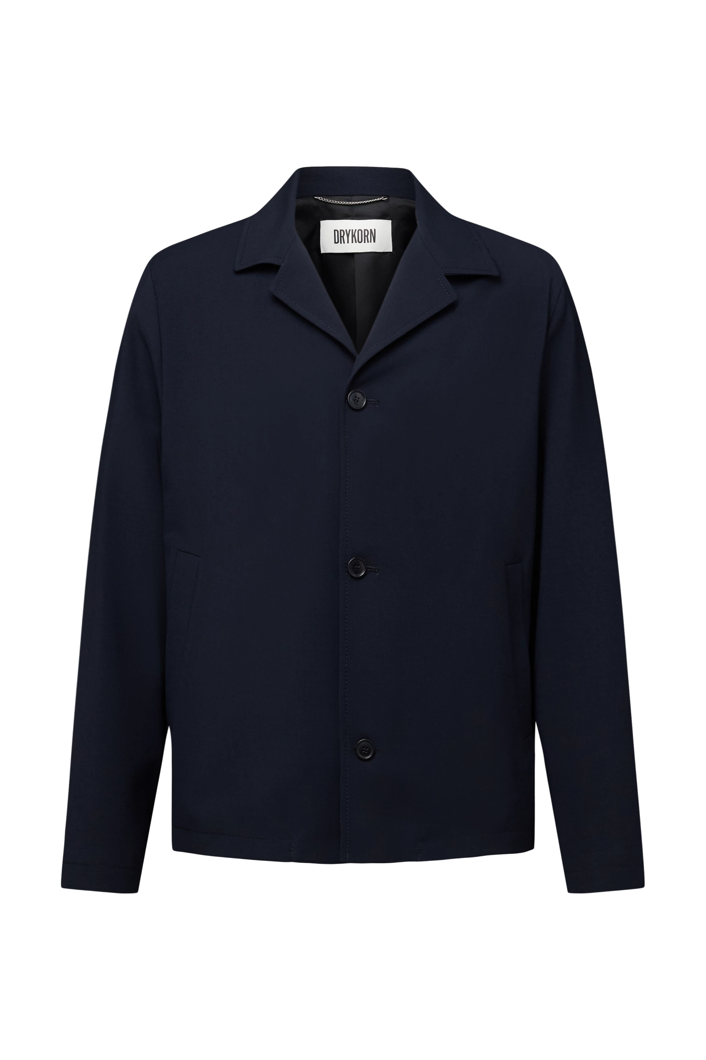 LOUVIN - Lichte Regular Fit jas in keperbinding - heren - blauw - Freisteller Frontansicht