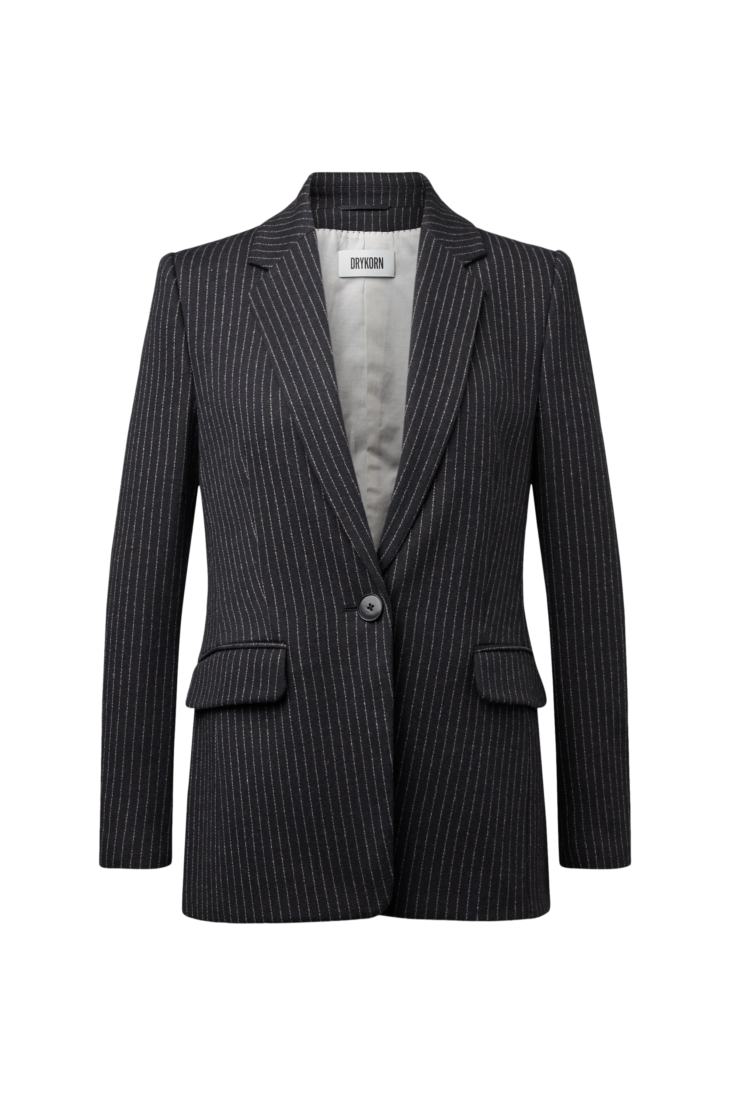 ATLIN_2 - Pinstripe single-button blazer - women - brown - Freisteller Frontansicht