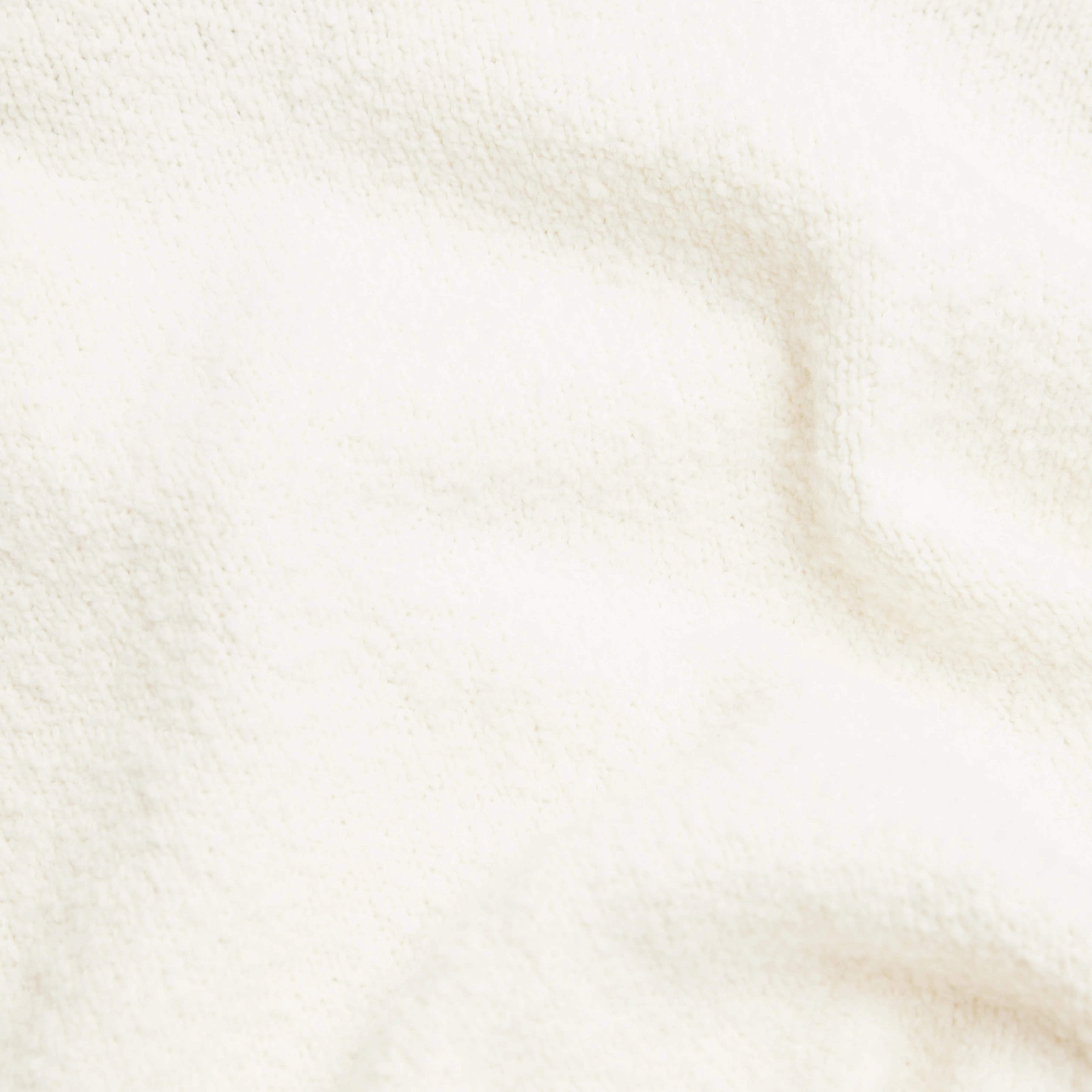 BEKKET - Strickpolo mit Knopfleiste in Bouclé Baumwoll-Mix - Herren - off white - Materialbild (B2C)