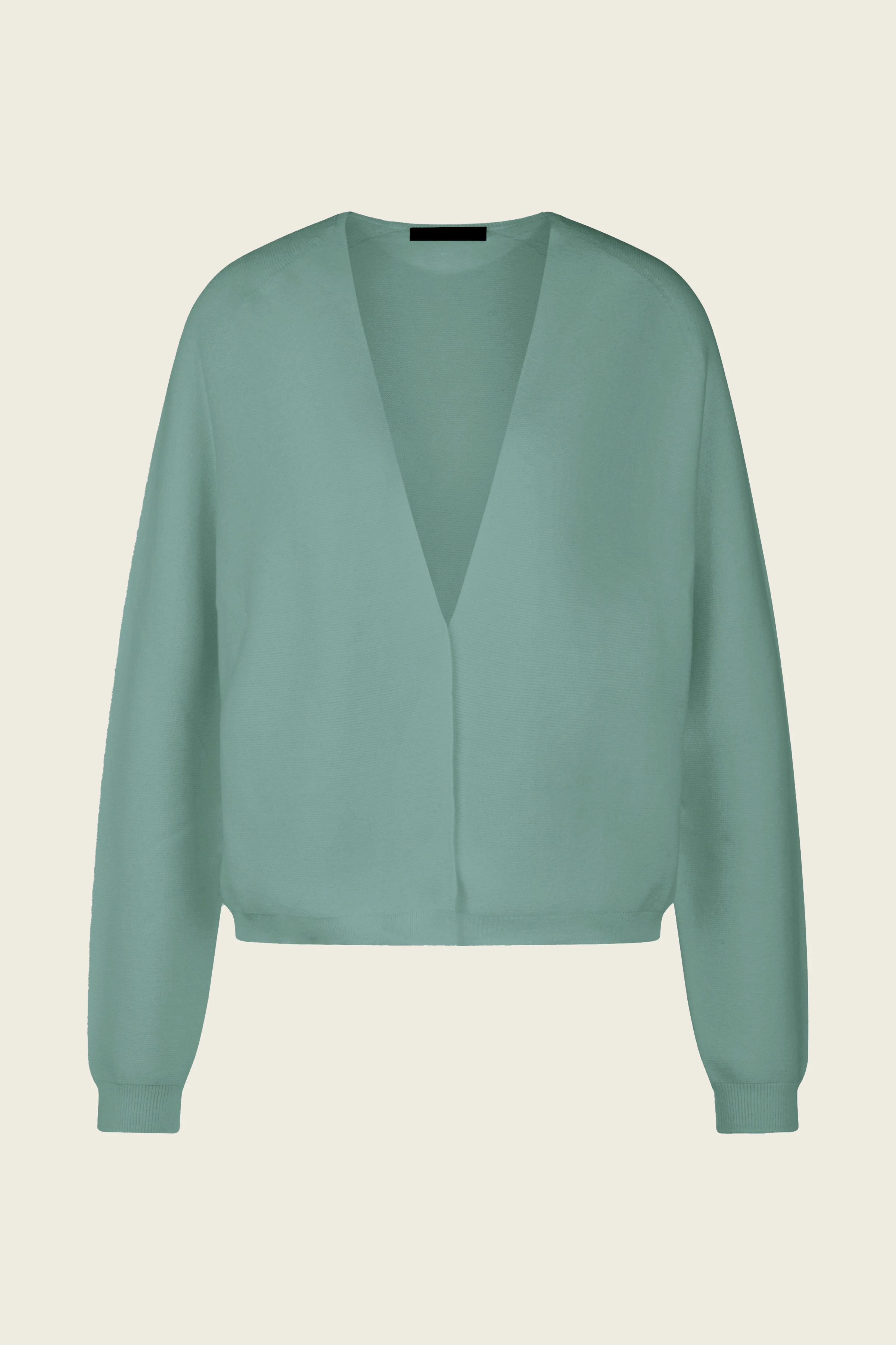 MANUMY - cardigan in cotton-cashmere mix - women - green - Freisteller Frontansicht