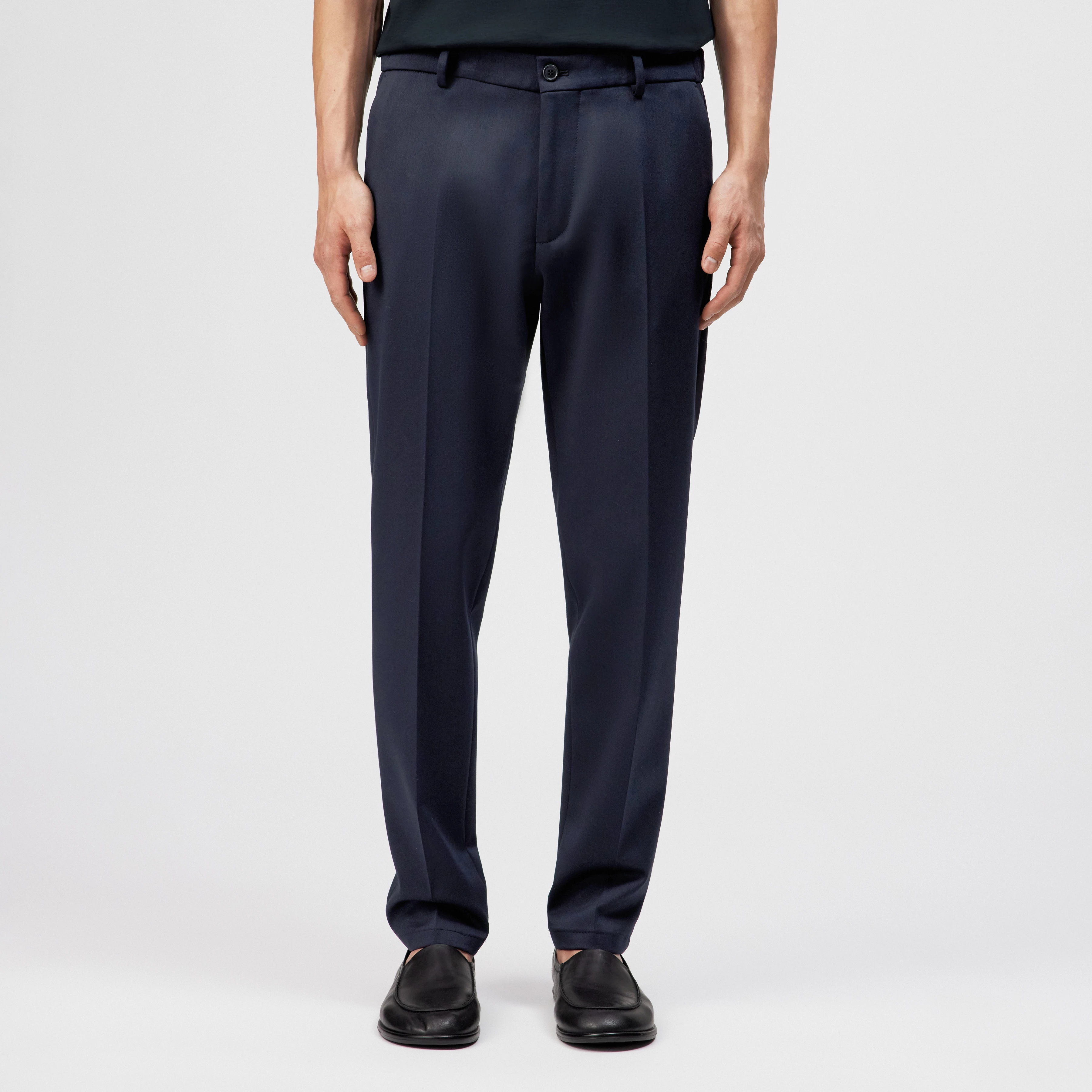 AJEND - Tailored trousers in viscose blend - men - blue - Frontansicht