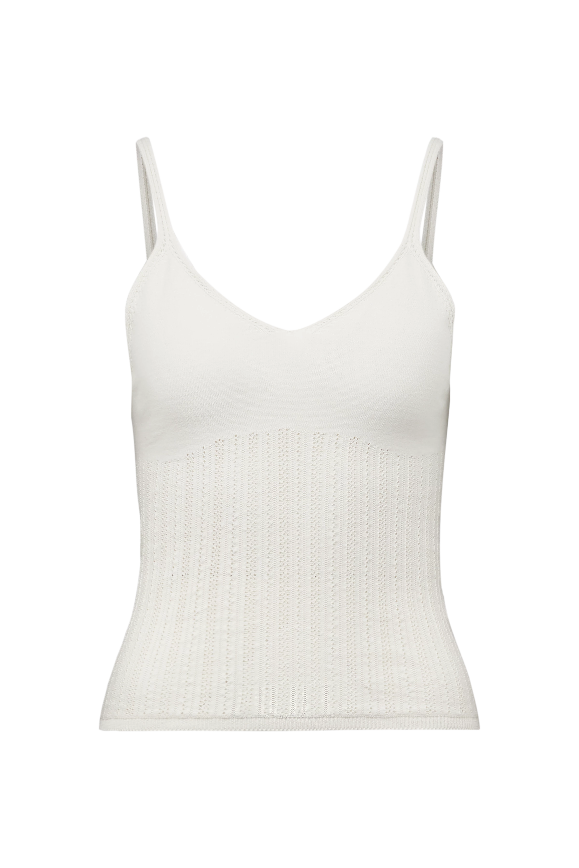 FRANCYANE_2 - Stricktop in reiner Baumwolle - Damen - off white - Freisteller Frontansicht