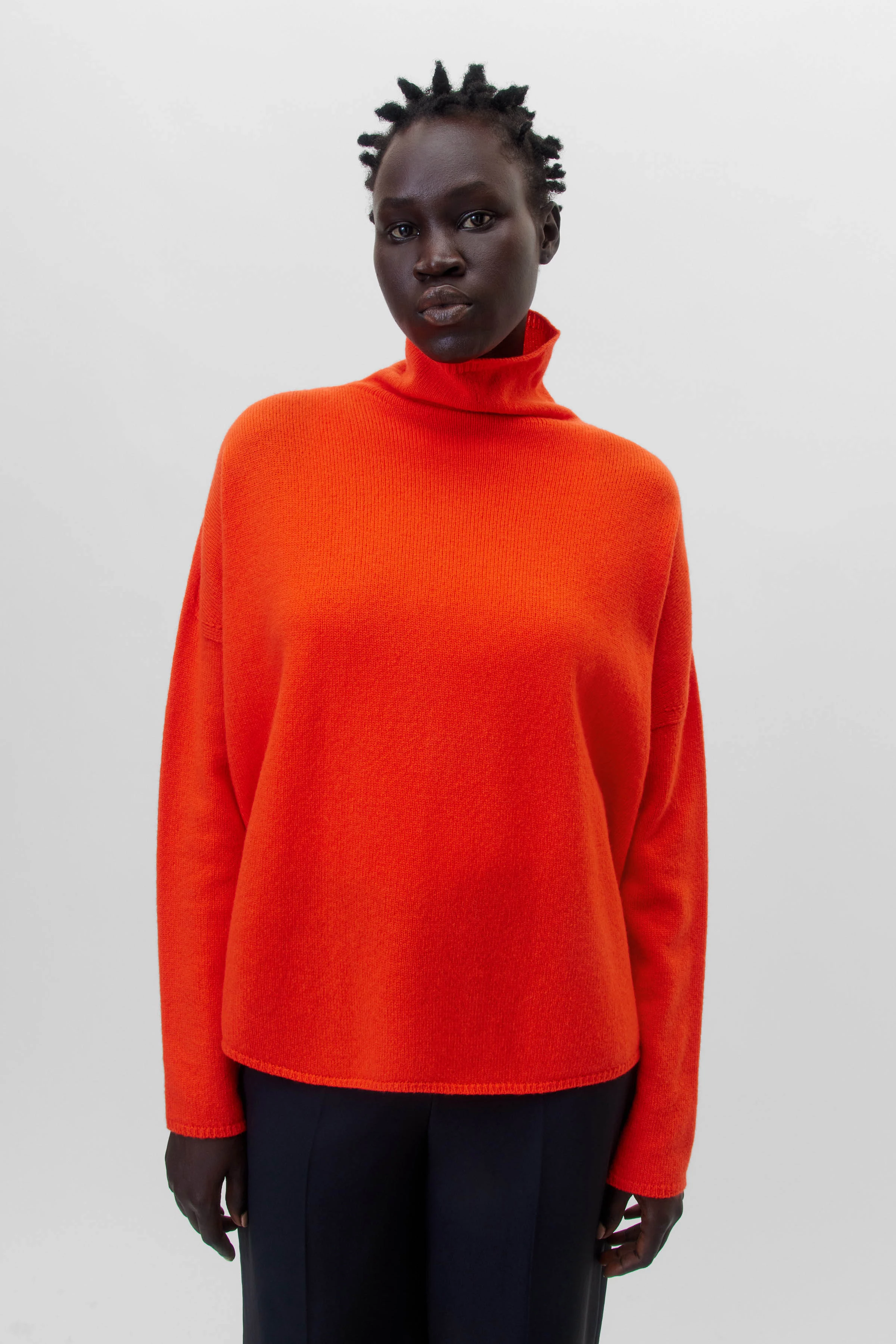 Orange Turtleneck Sweater Orange Sweater Women Women Knit Sweater