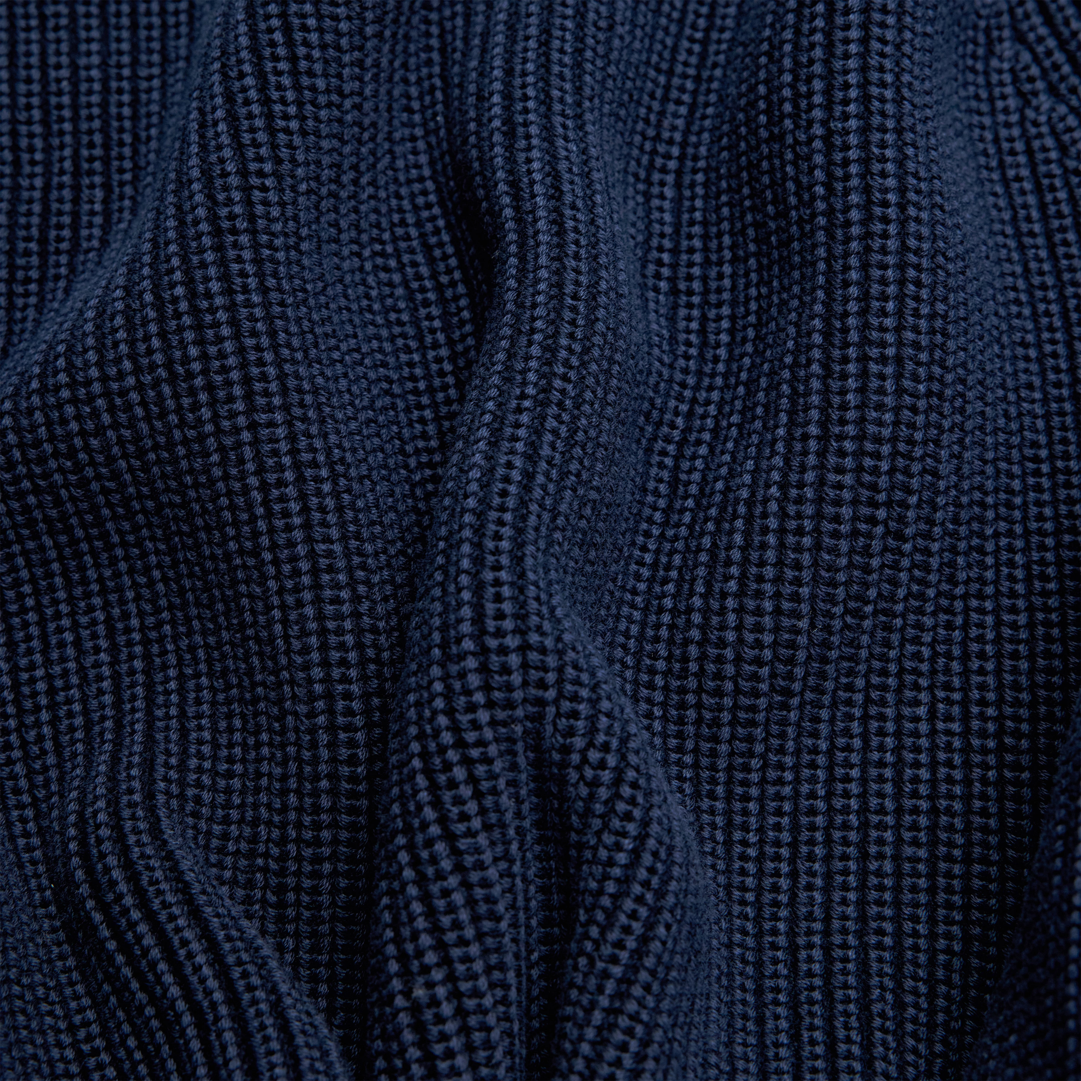 RIPPLEY - Knitted jumper in ribbed cotton - men - blue - Materialbild (B2C)