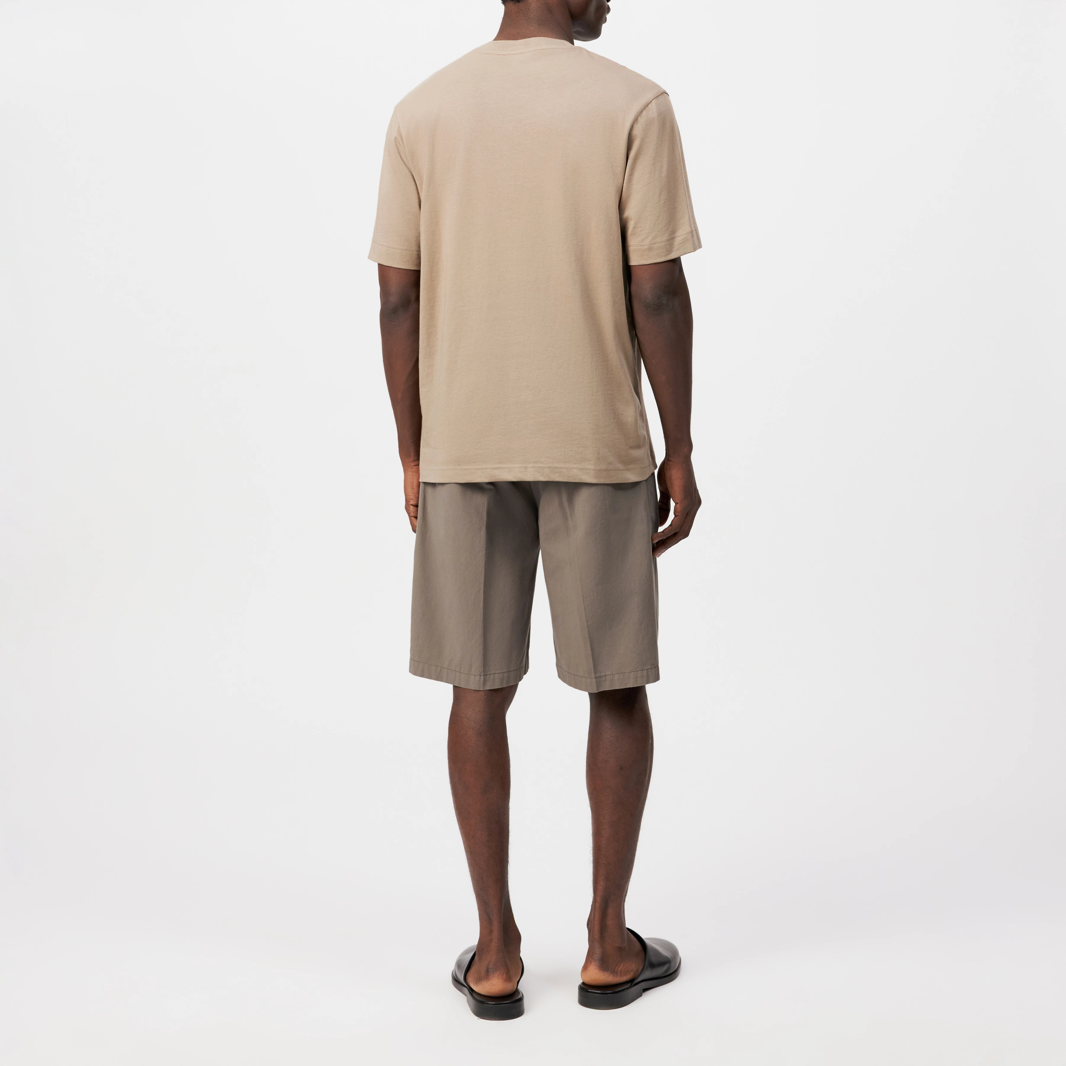 RAPHAEL - T-Shirt in reiner Baumwolle - Herren - beige - Rückansicht