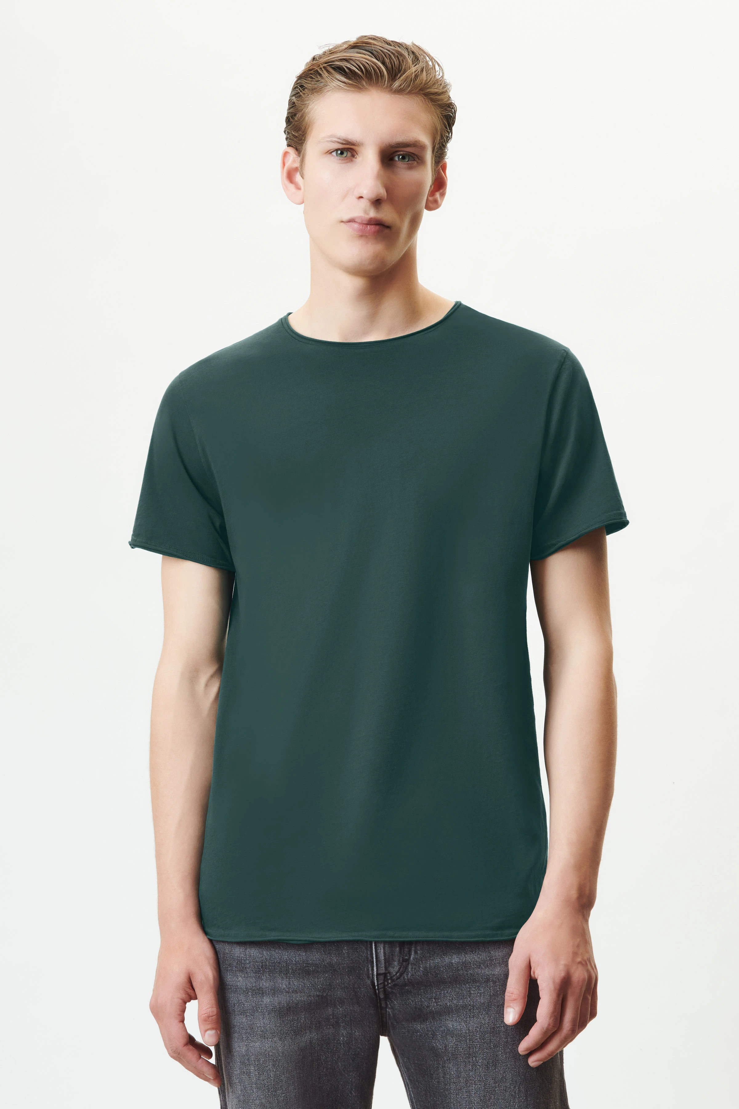 KENDRICK - cotton relaxed fit t-shirt - men - green - Frontansicht