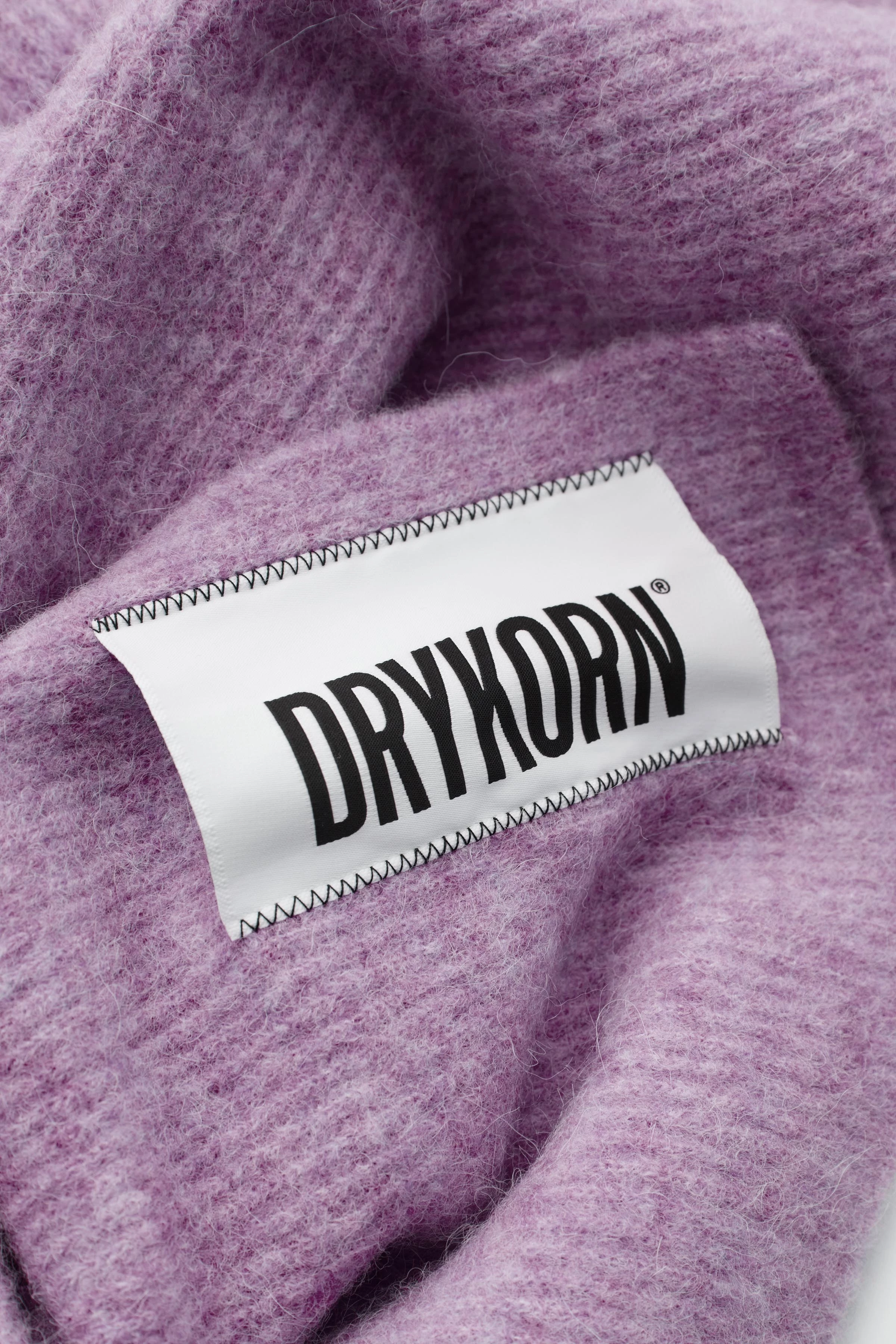 DUB - scarf in alpaca mix - unisex - purple - Freisteller Rückansicht