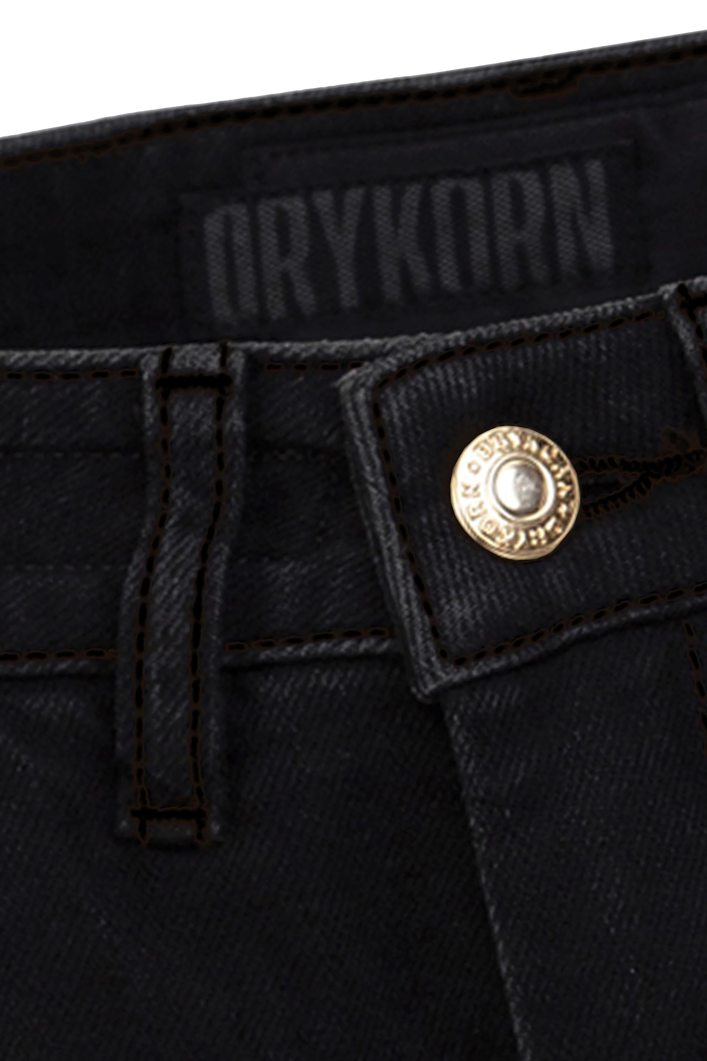 DECIDE - Mid-waist Jeans in black Denim - Damen - schwarz - Freisteller Detailansicht