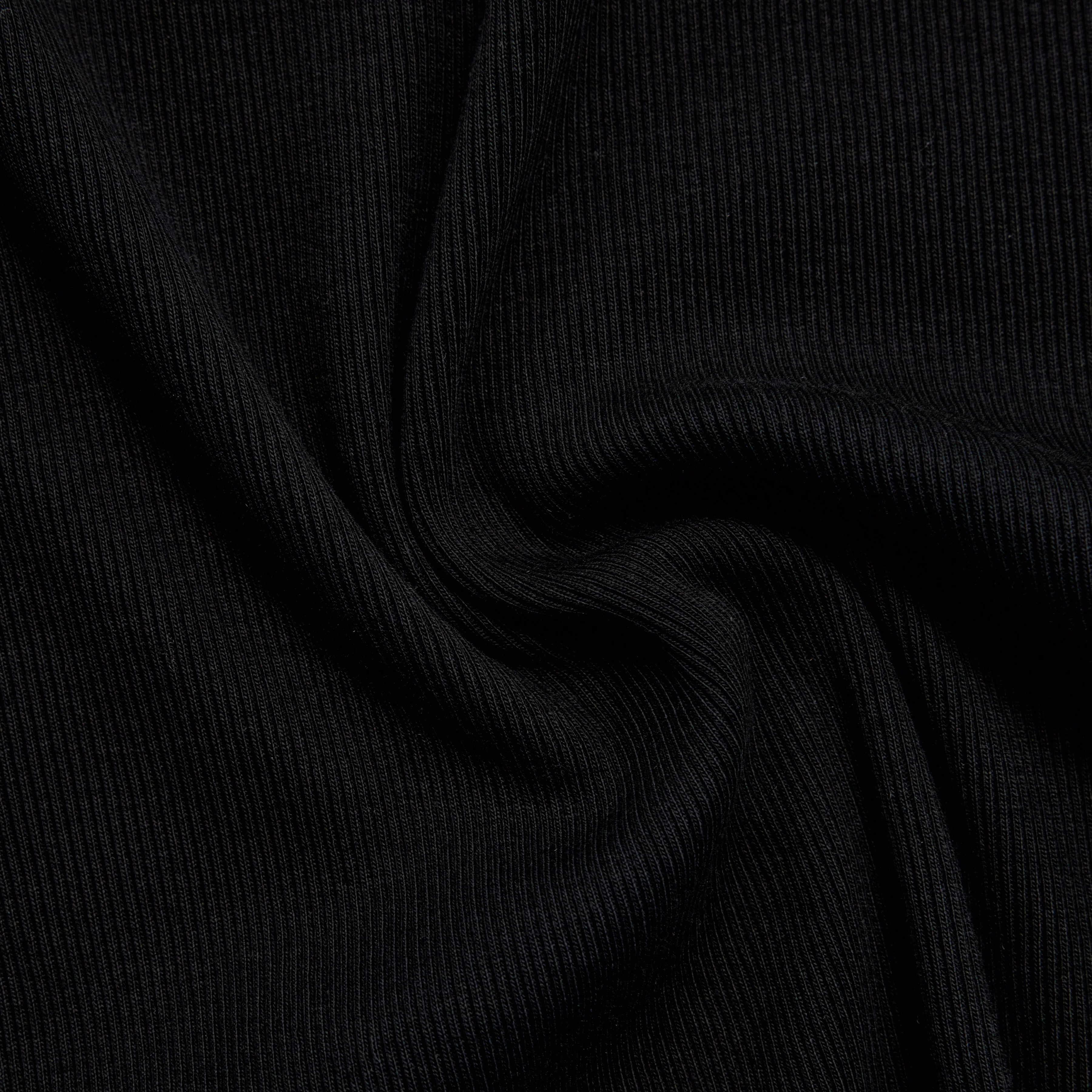 FARIDA - Slim fit top, pure cotton with embroidery details - women - black - Materialbild (B2C)