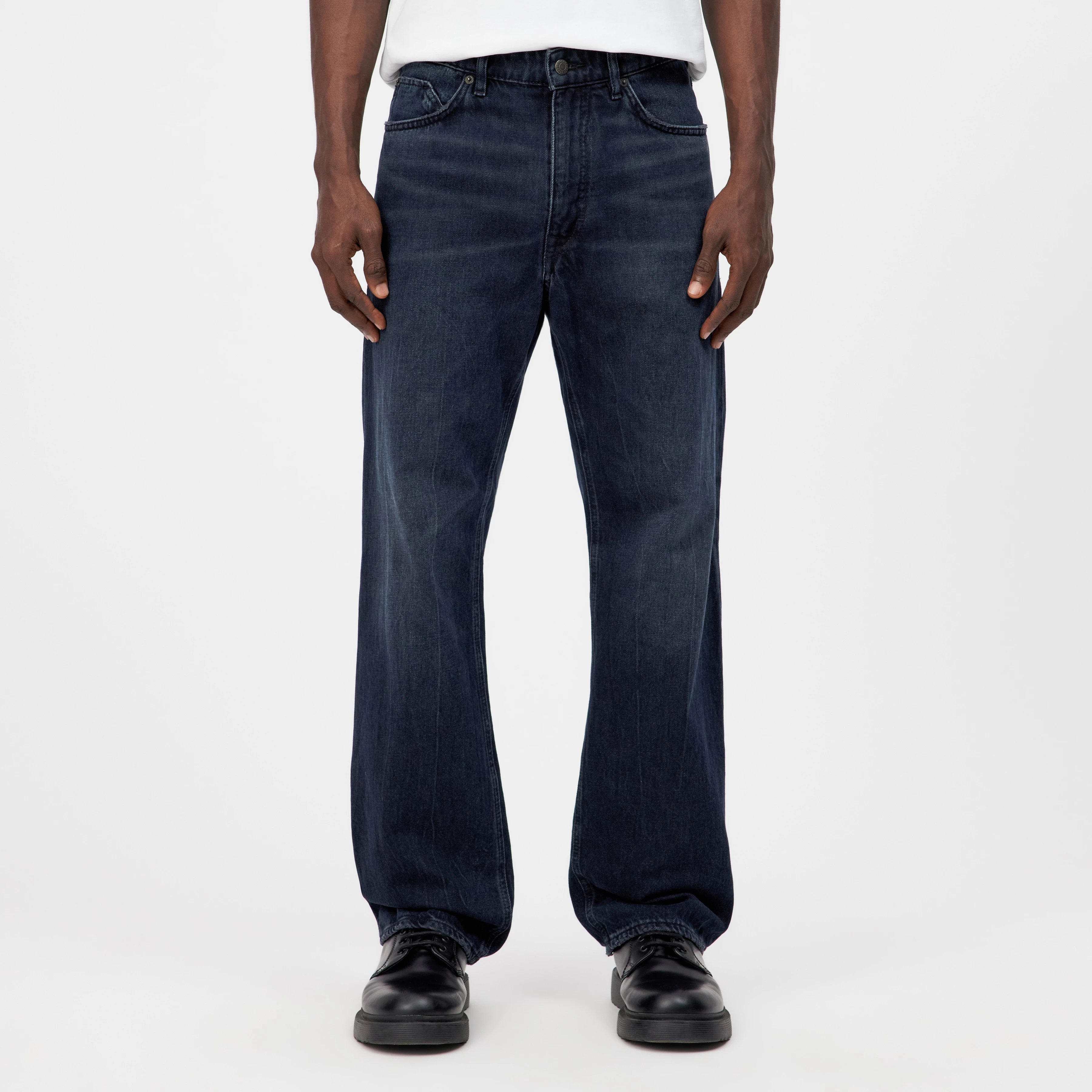 BAGGZY - Relaxed Fit Jeans in Dark-Blue Denim - Herren - blau - Frontansicht