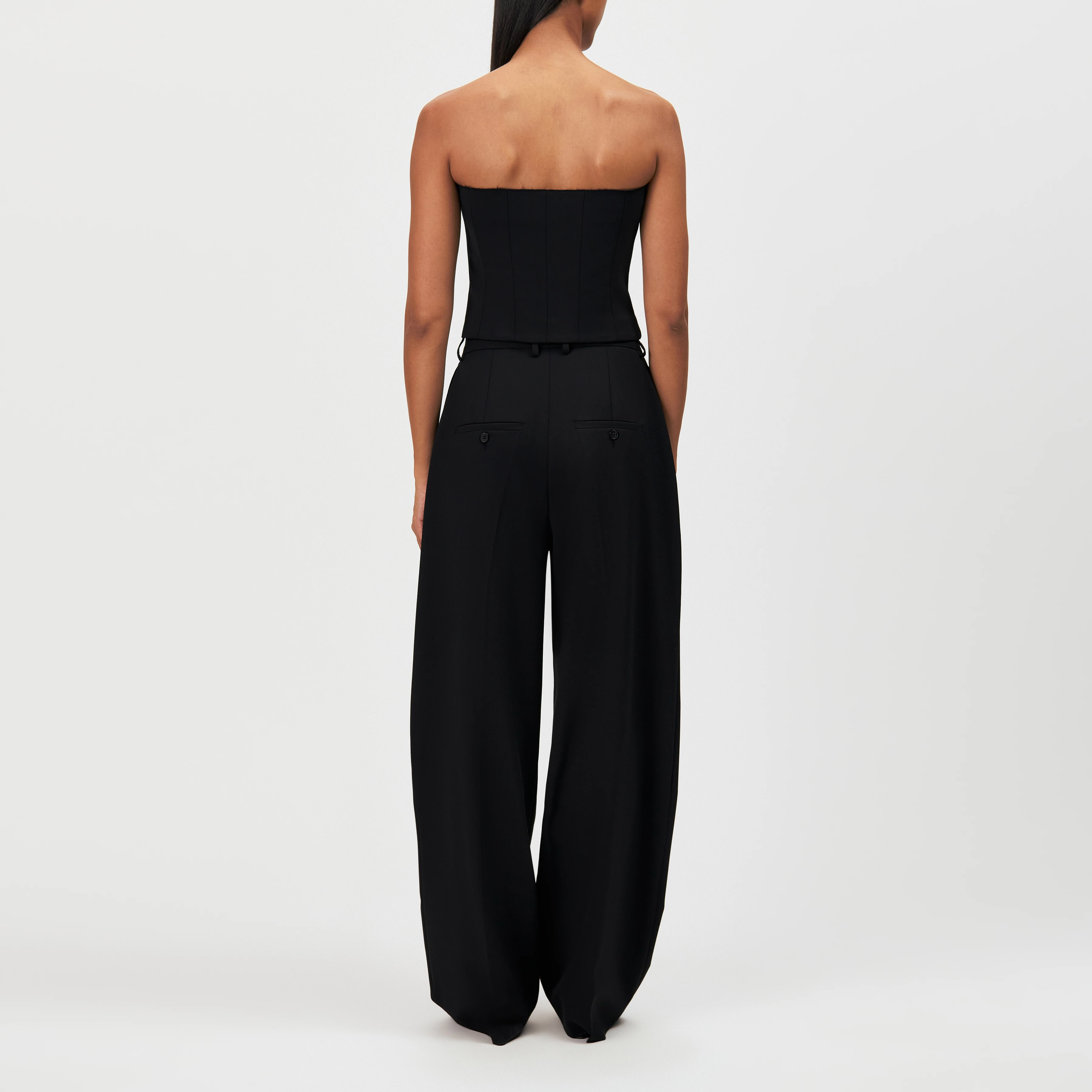 IDLE_1 - Tailored Serge Corset - women - black - Rückansicht