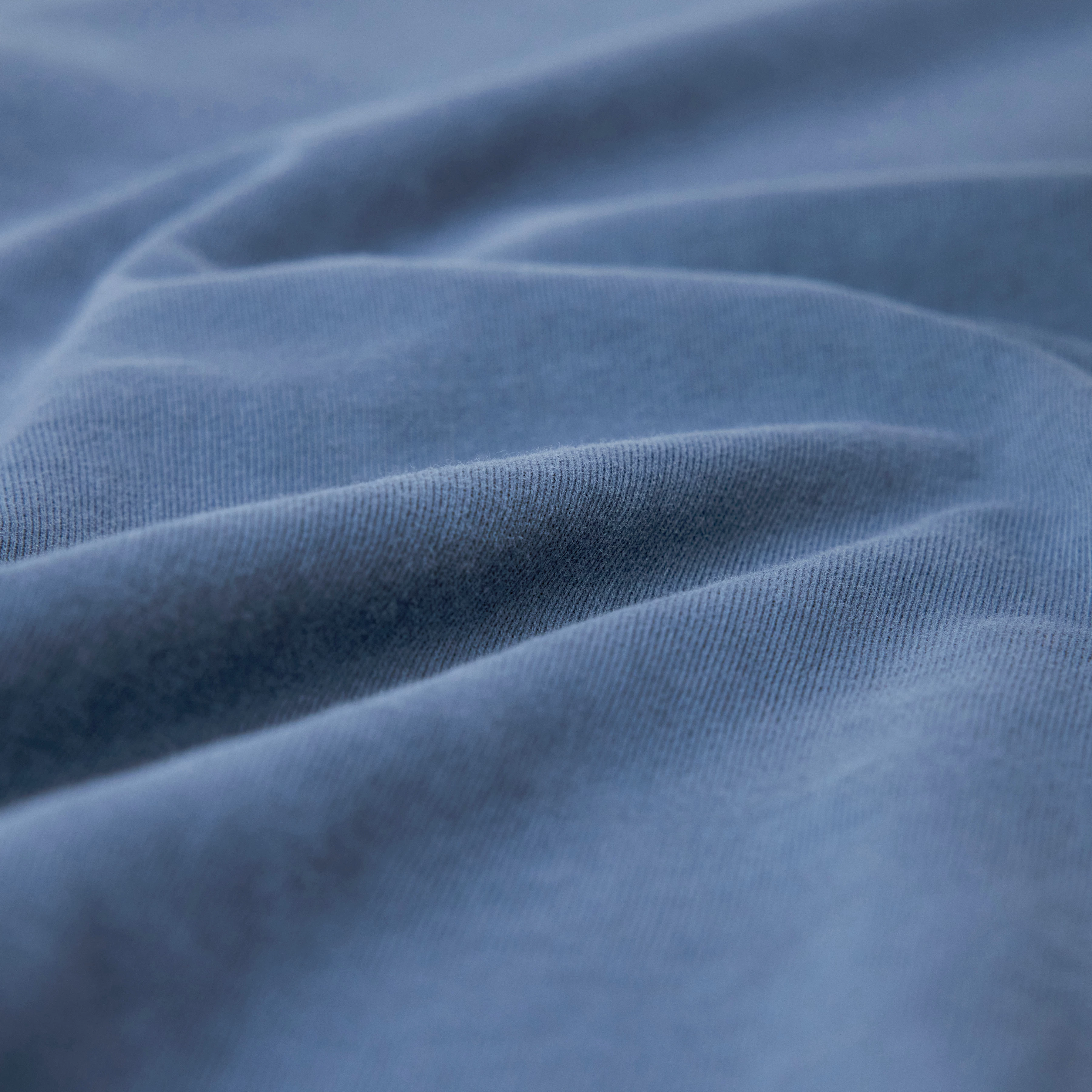 RAPHAEL - T-Shirt in reiner Baumwolle - Herren - blau - Materialbild (B2C)