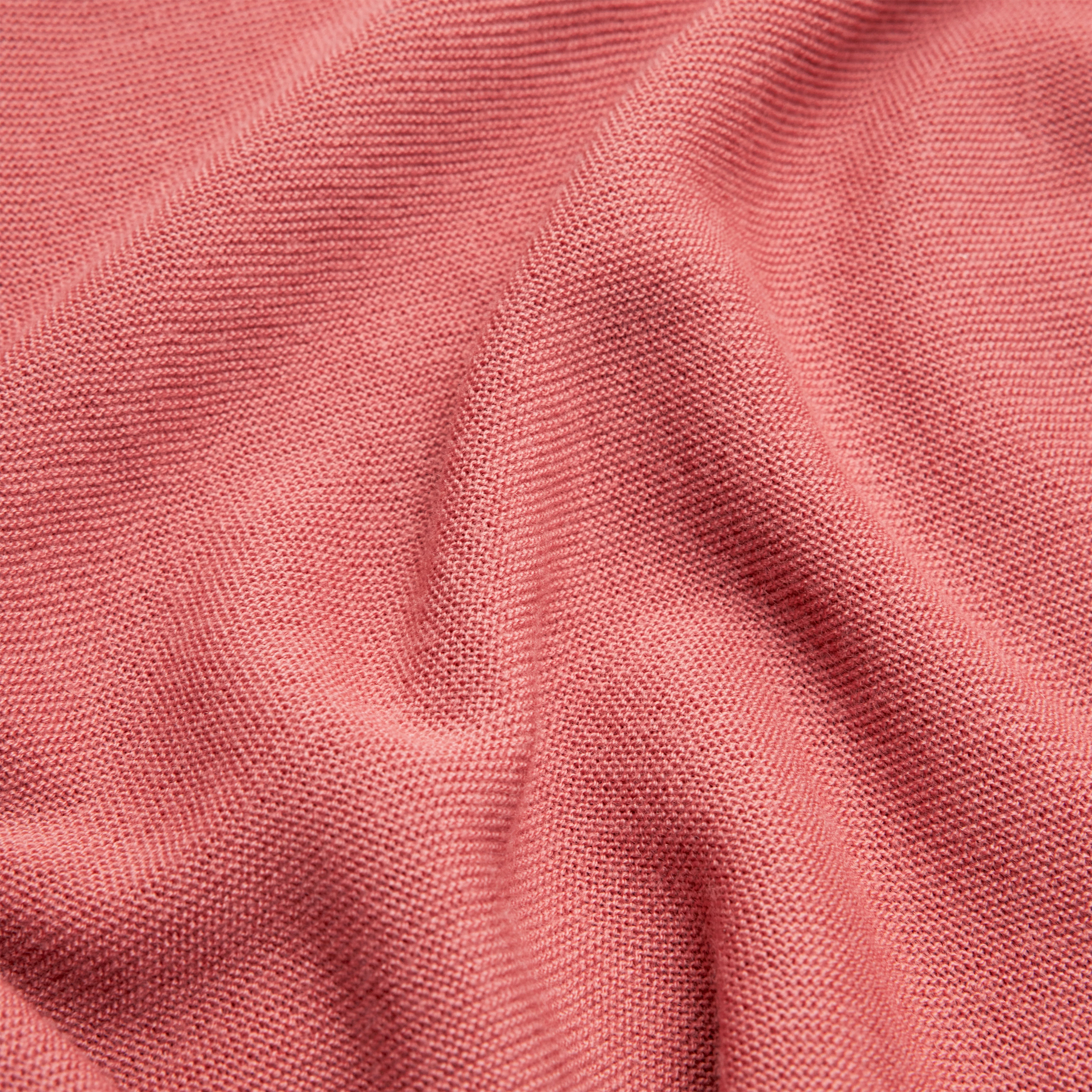 LOTIAMI - Cropped pullover in 100% merino wool - women - pink - Materialbild (B2C)