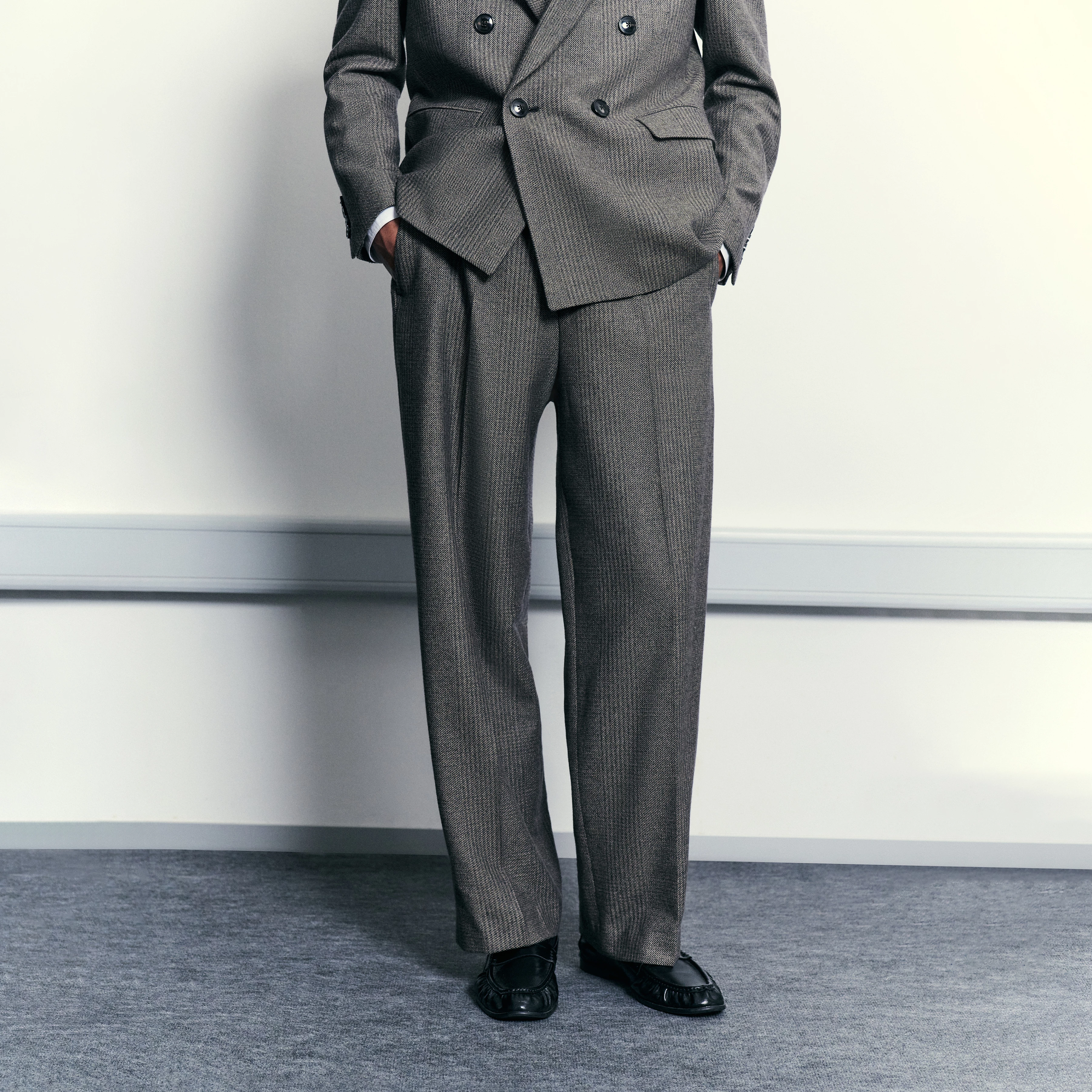 NODACO - Classic trousers in wool blend - men - brown